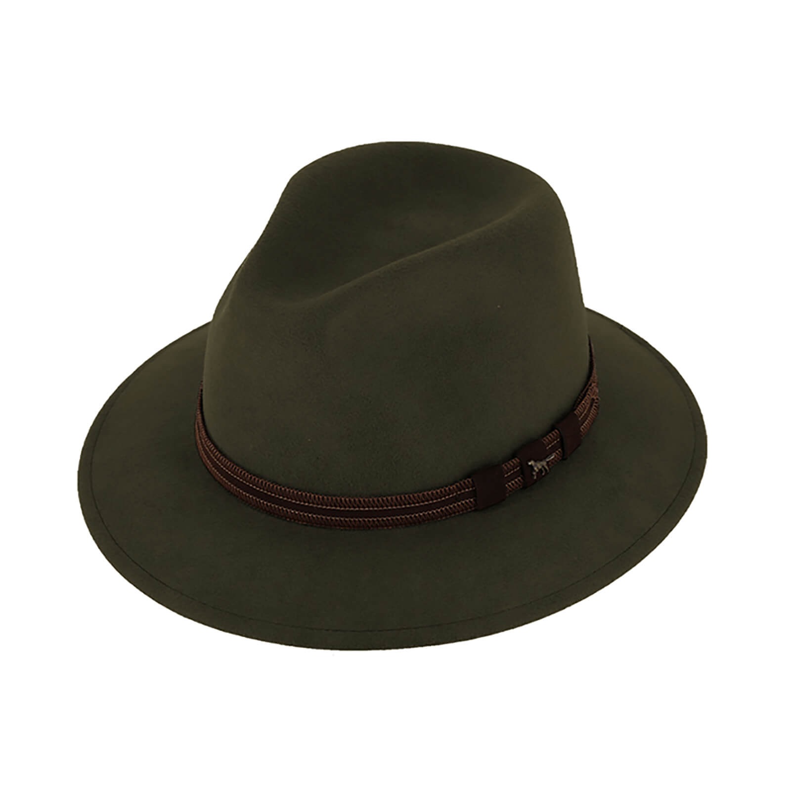 Fiebig Wollfilzhut Traveller mit Metallpin waterproof und crushable Oliv