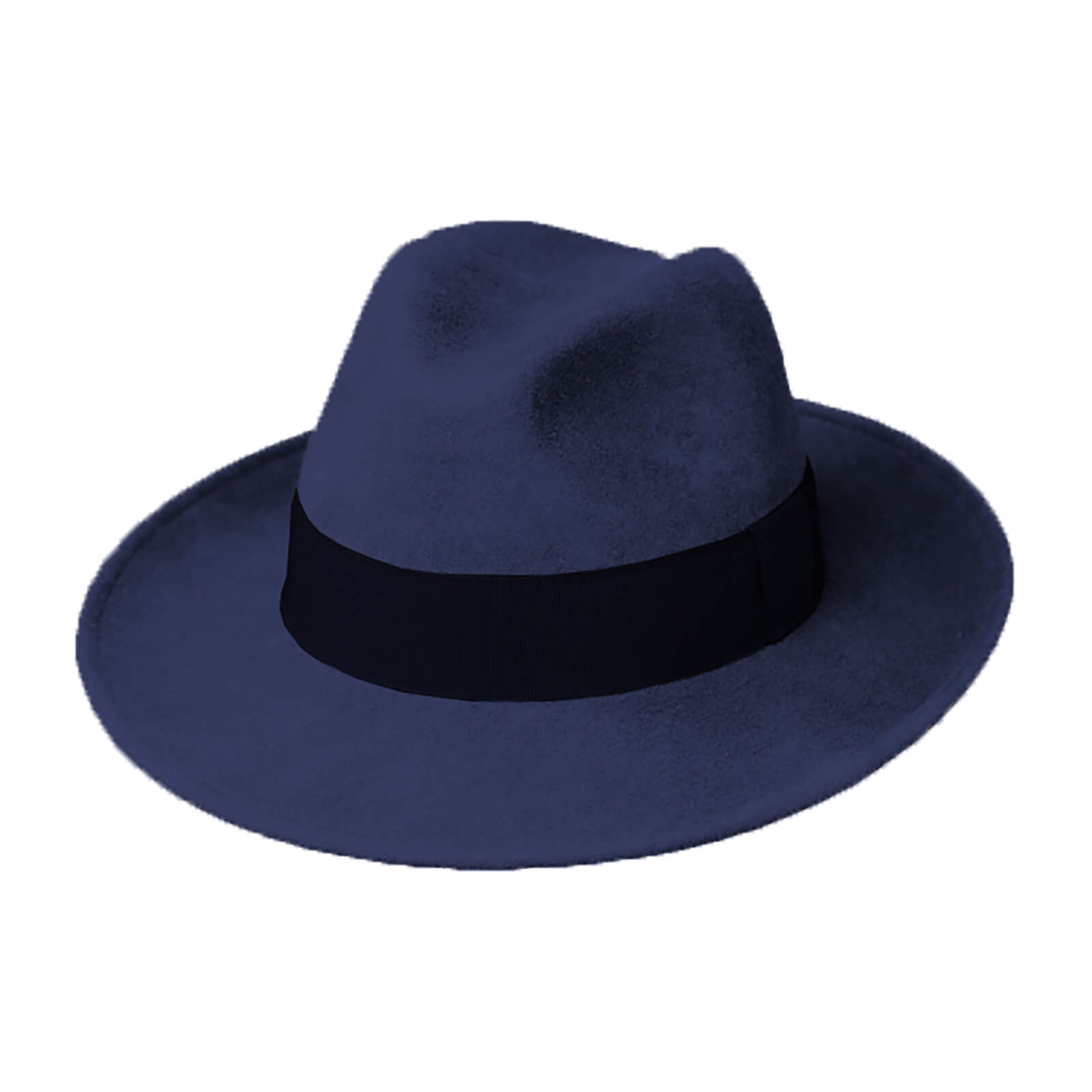 Fiebig Wollfilzhut Fedora waterproof und crushable Marineblau