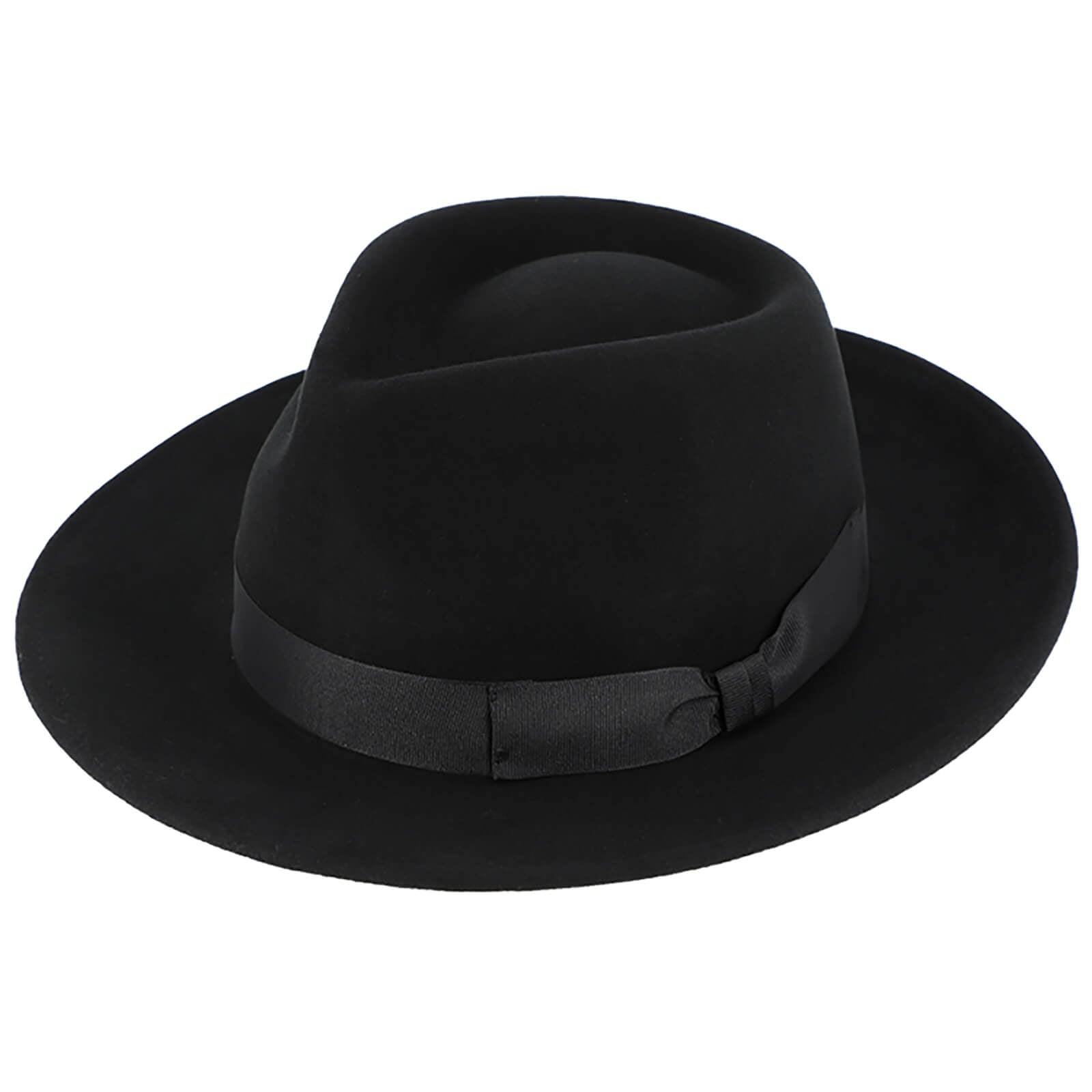 Fiebig Wollfilzhut Fedora Kaschmir Schwarz