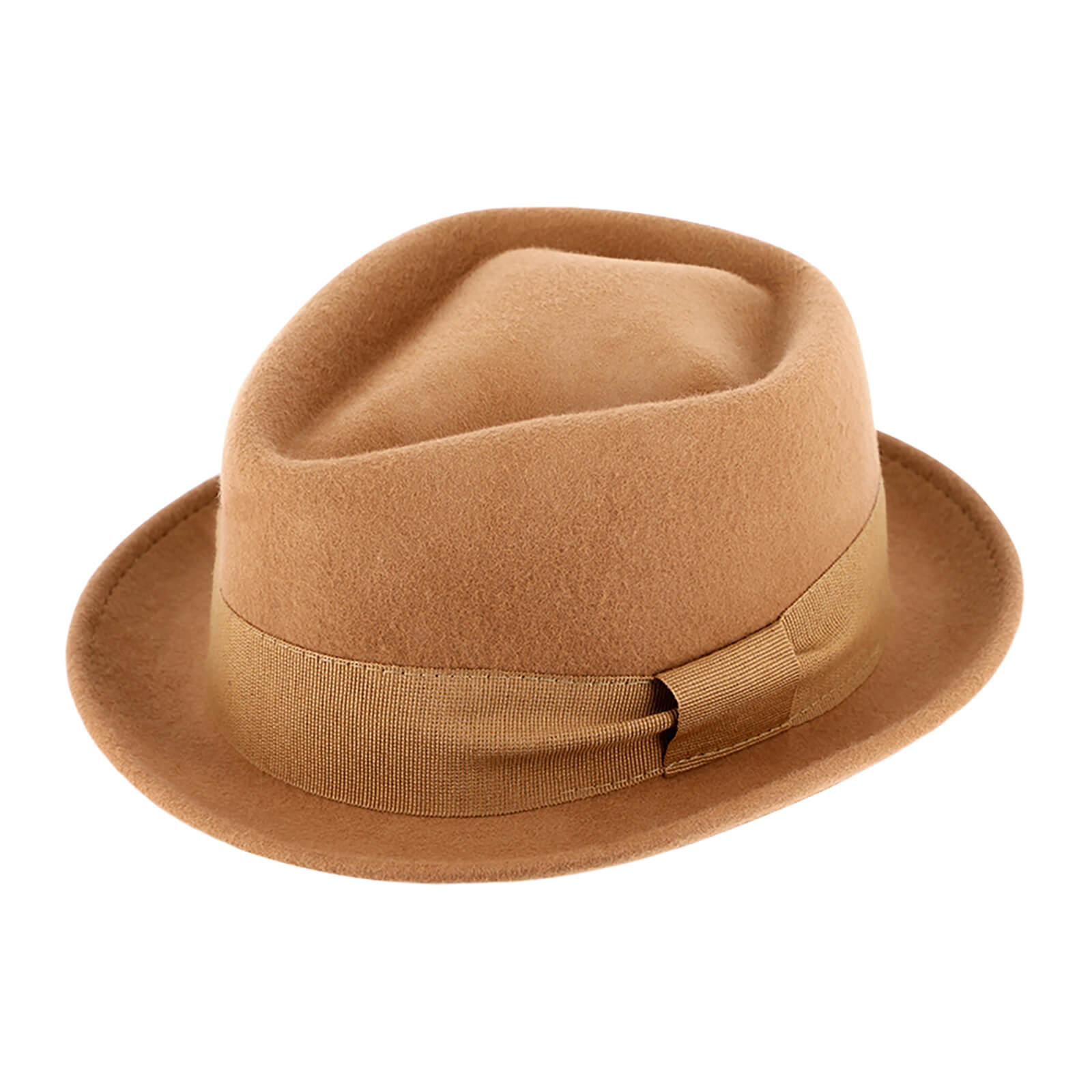 Fiebig Wollfilzhut Pork Pie Diamond uni Camel