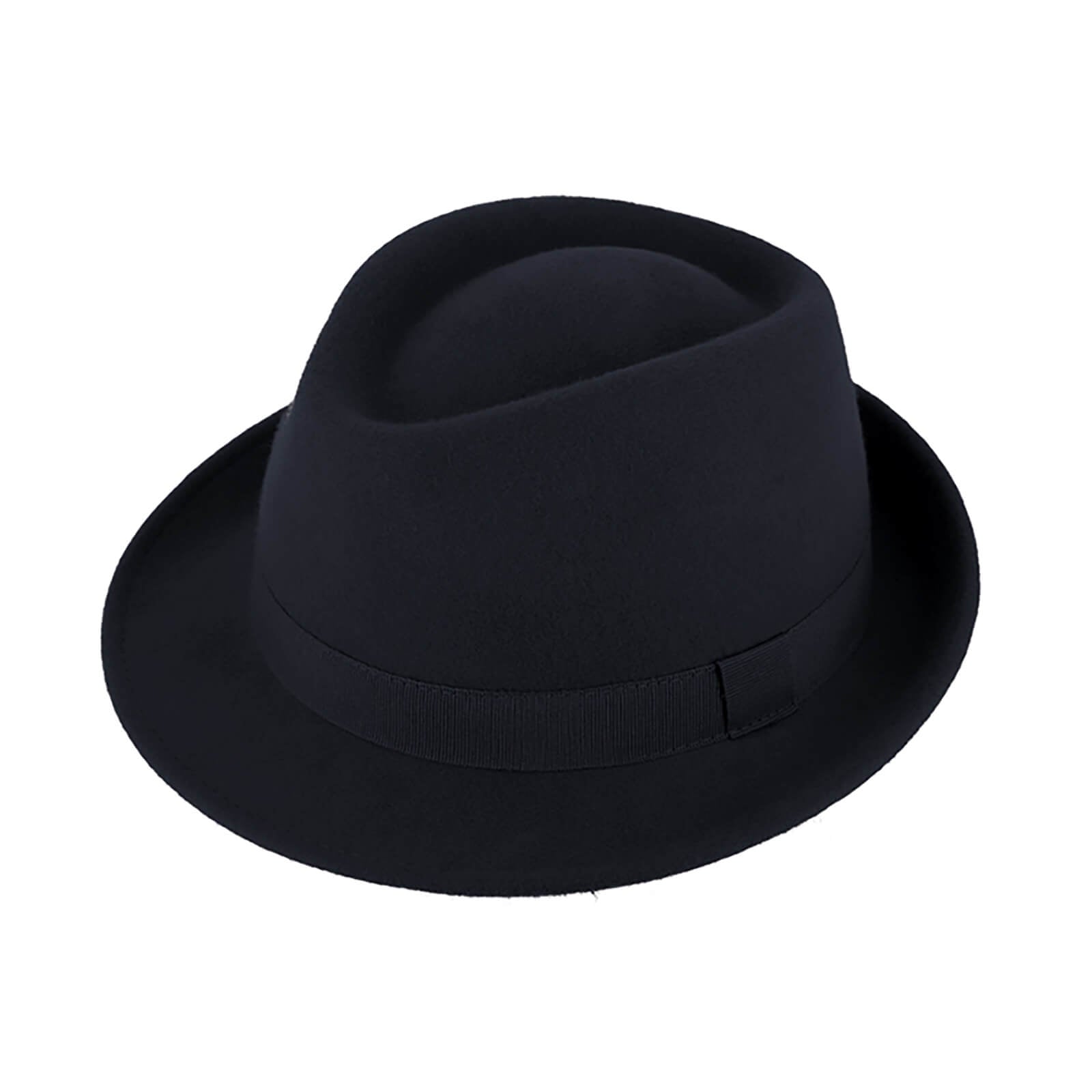 Fiebig Wollfilzhut Trilby uni Marineblau