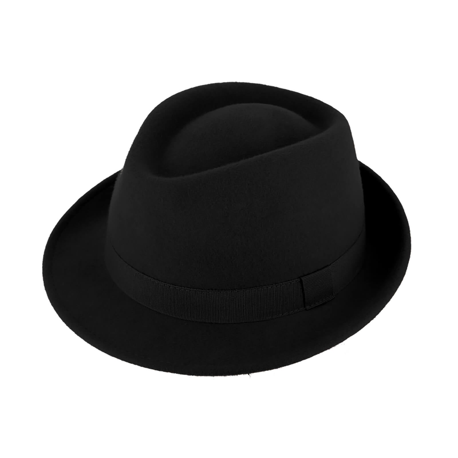 Fiebig Wollfilzhut Trilby uni Schwarz