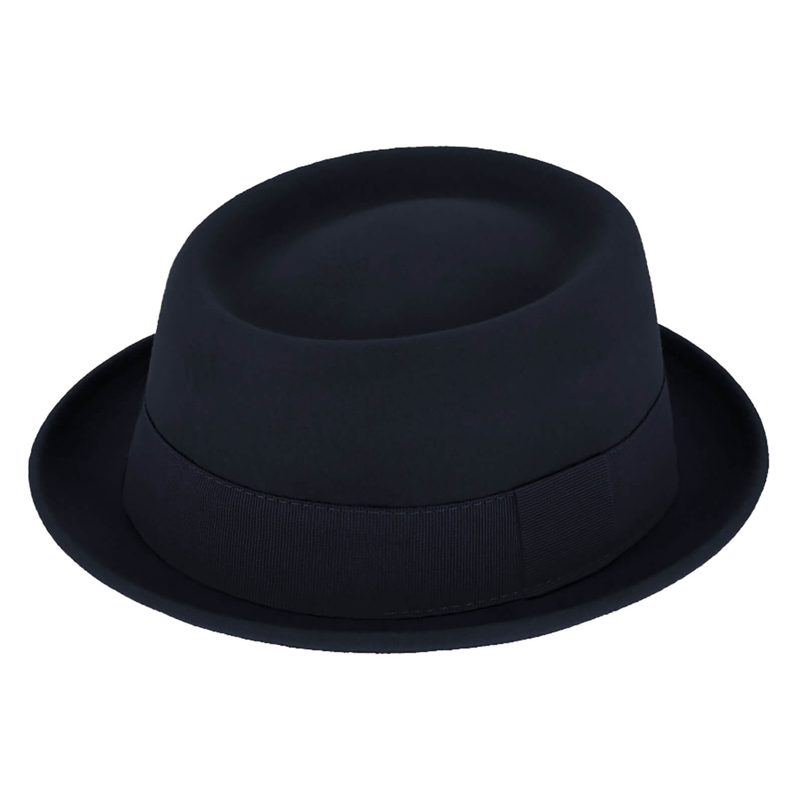 Fiebig Wollfilzhut Pork Pie mit Ripsband Schwarz