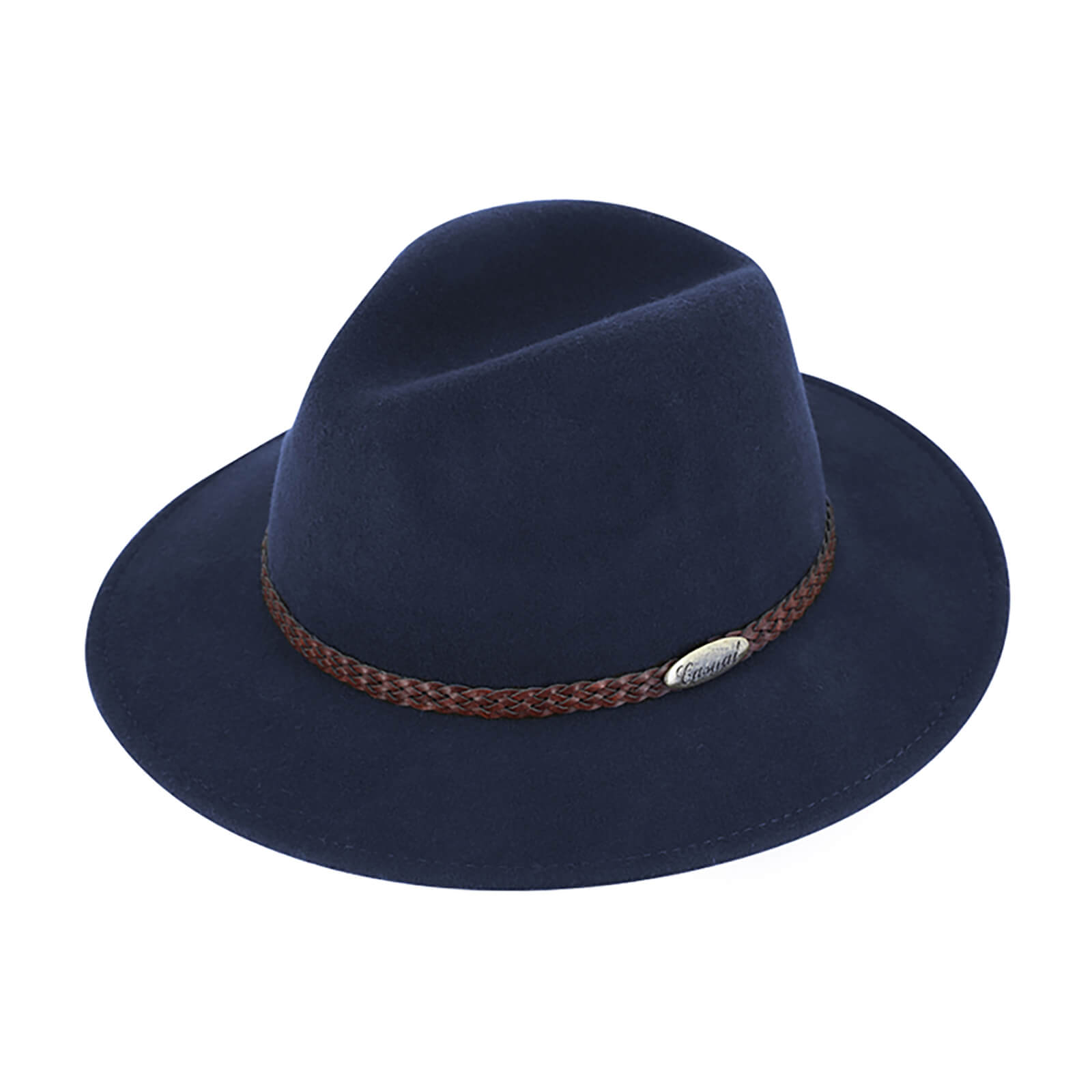 Fiebig Wollfilzhut Traveller Casual waterproof und crushable Marineblau