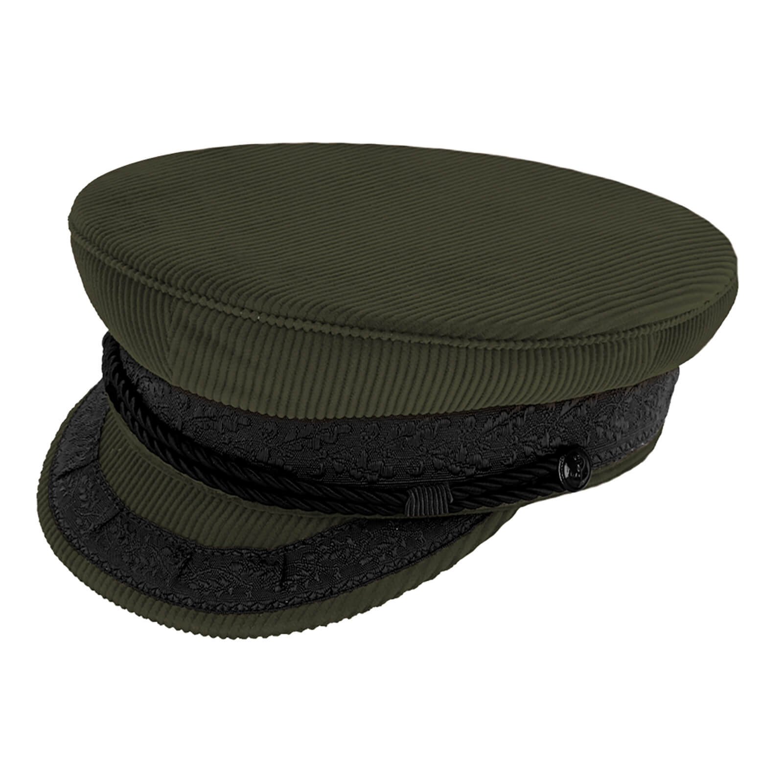 Fiebig Schiffermütze Prinz-Heinrich Cord Oliv