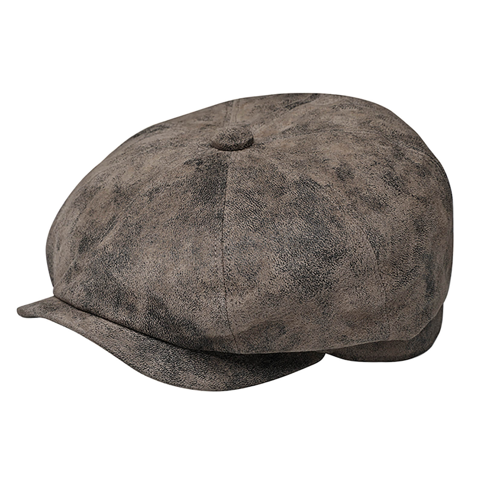 Fiebig 8-Panel Cap Leder Taupe