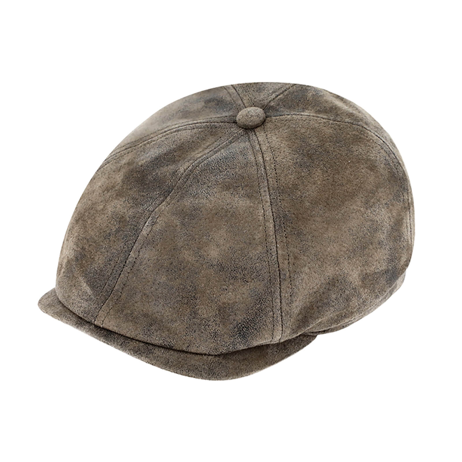 Fiebig 6-Panel Cap Leder Taupe