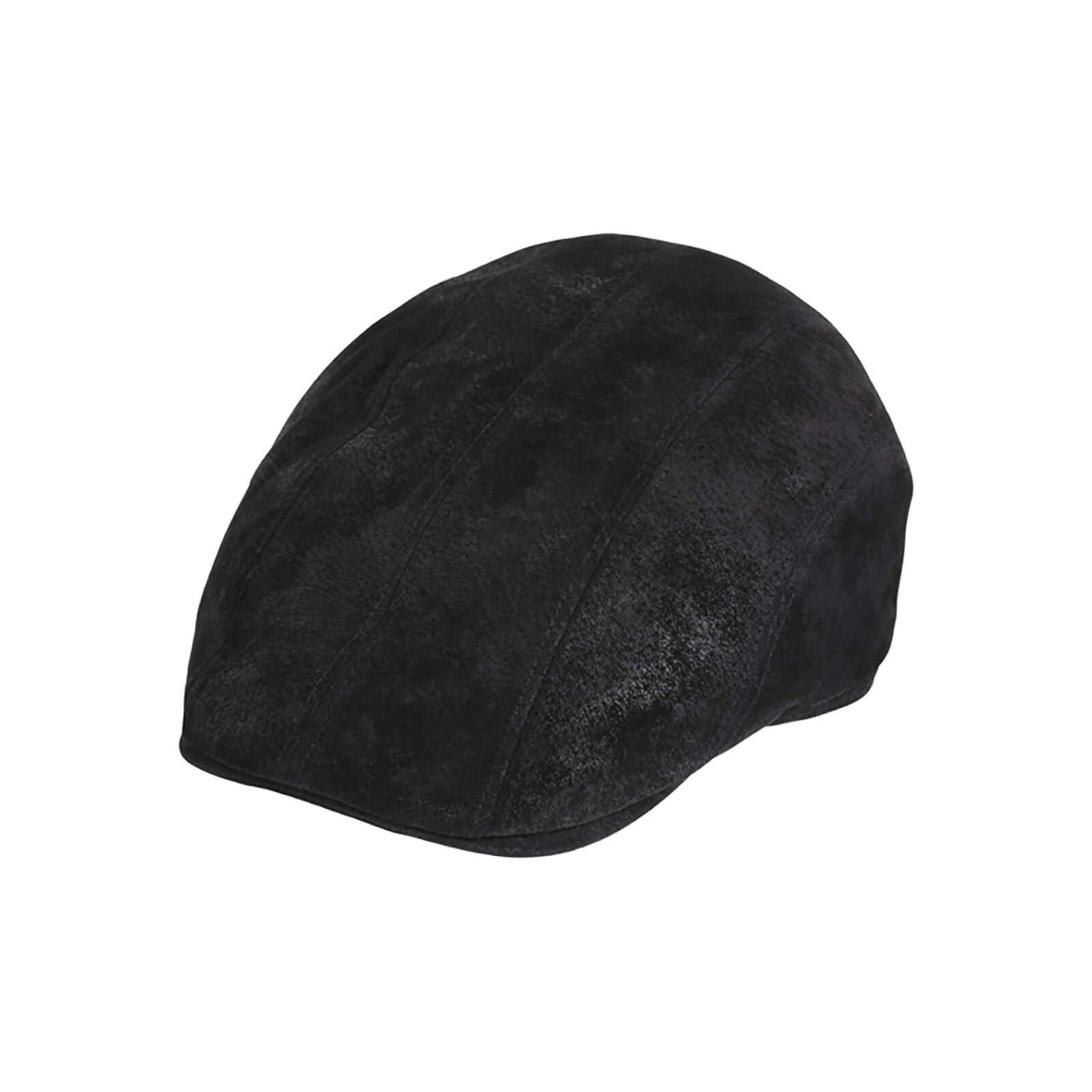 Fiebig Flatcap Leder Schwarz