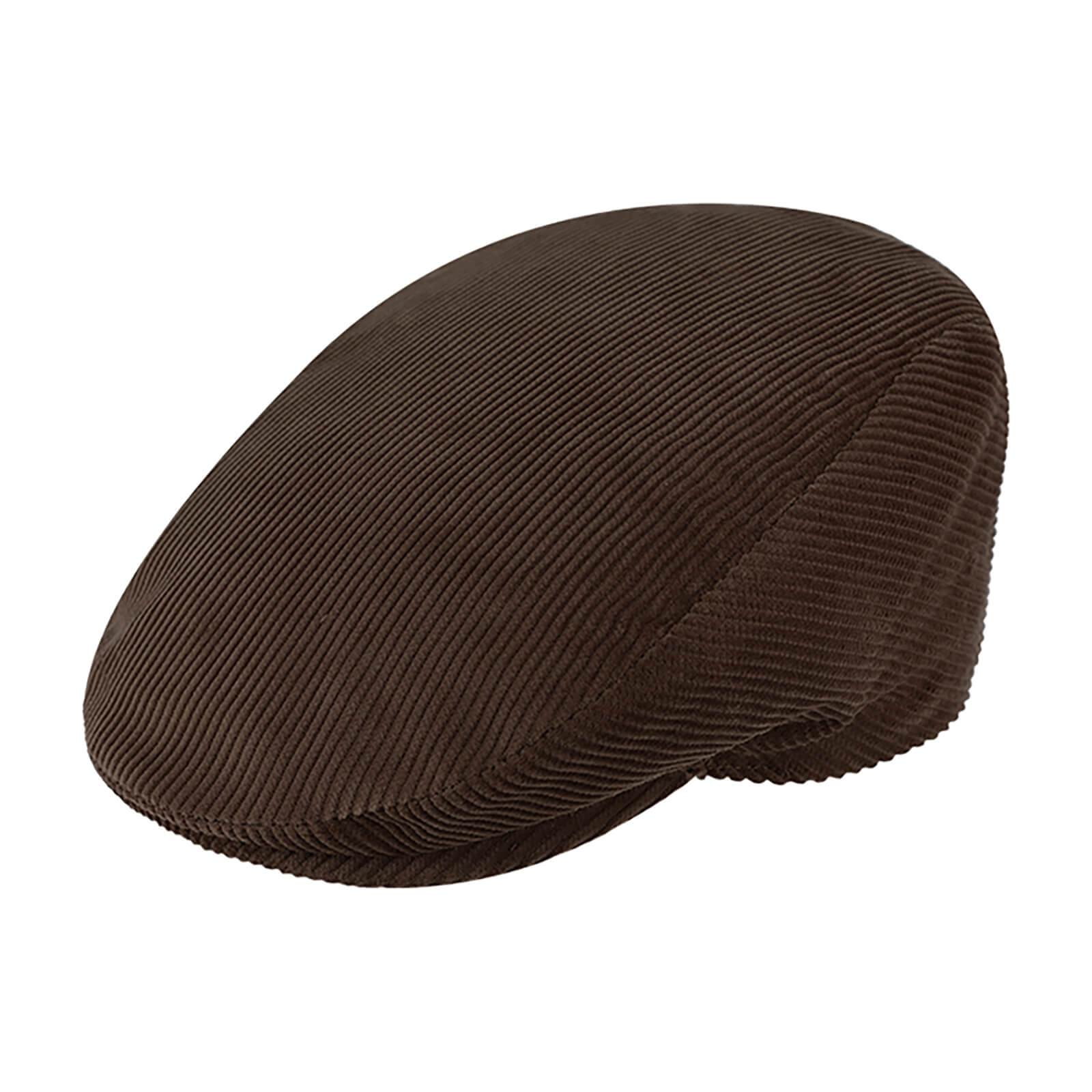 Fiebig Flatcap Cord uni Braun