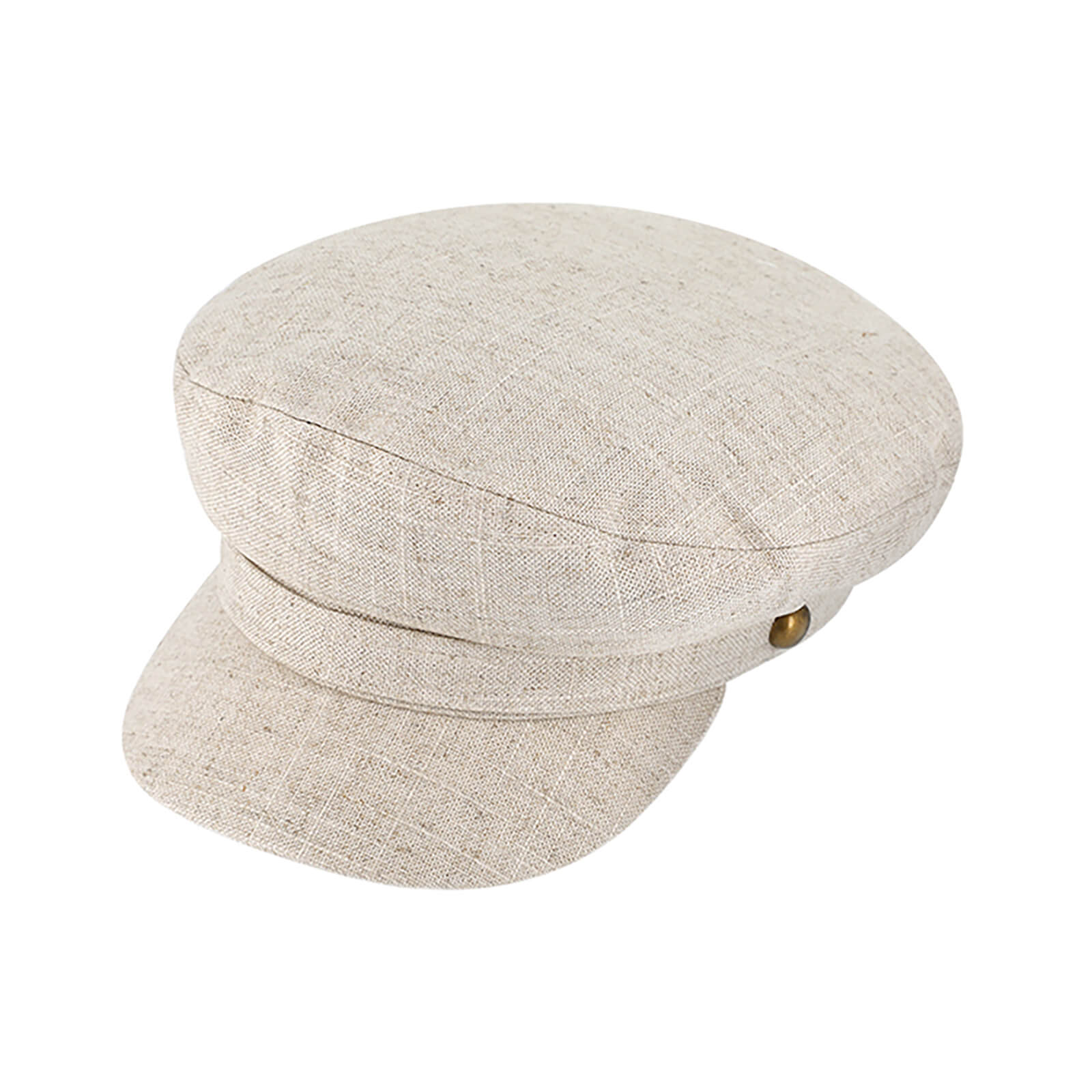 Fiebig Schiffermütze Leinenmix mit gleichfarbigem Band Beige
