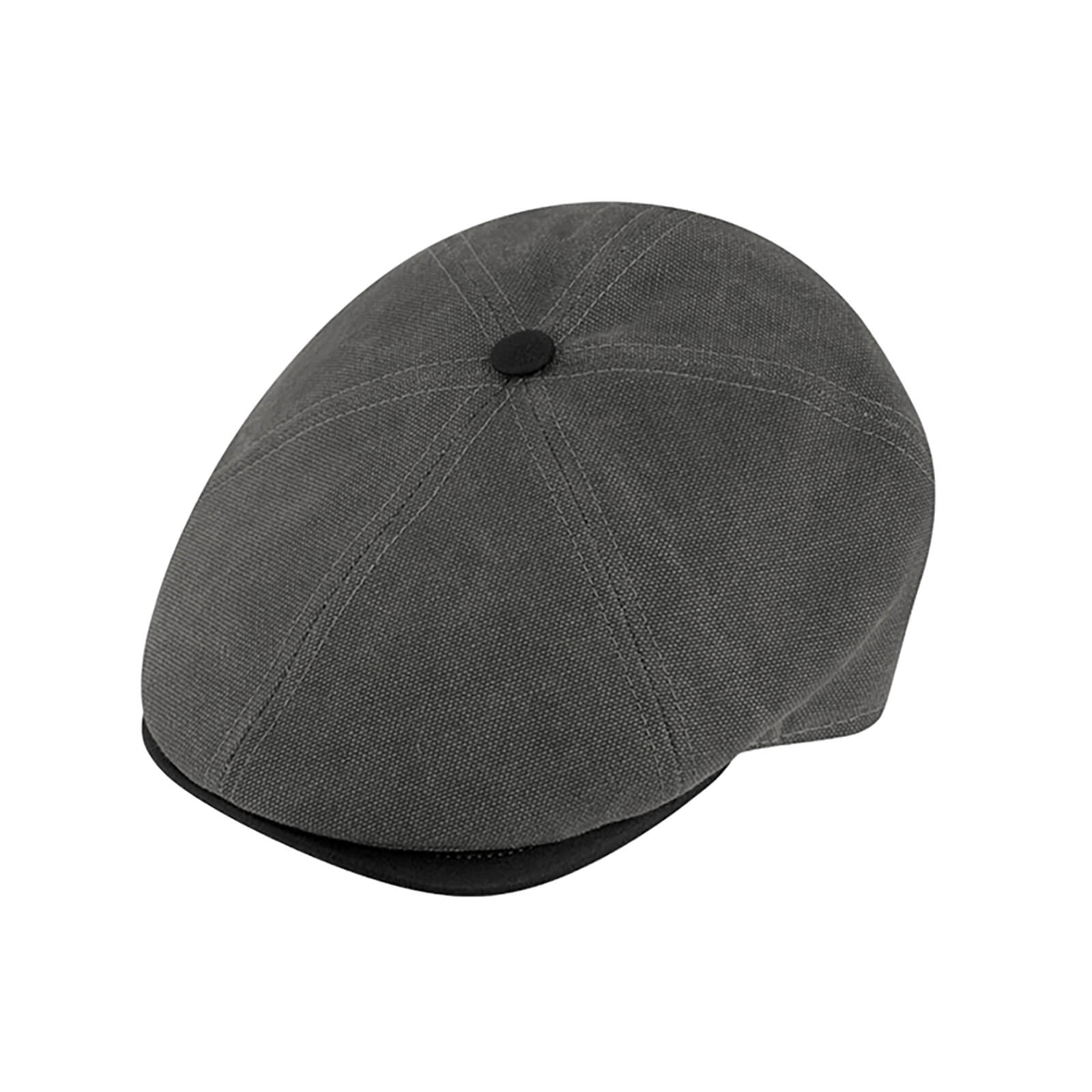Fiebig 6-Panel Cap Canvas mit Lederimitat uni Anthrazit