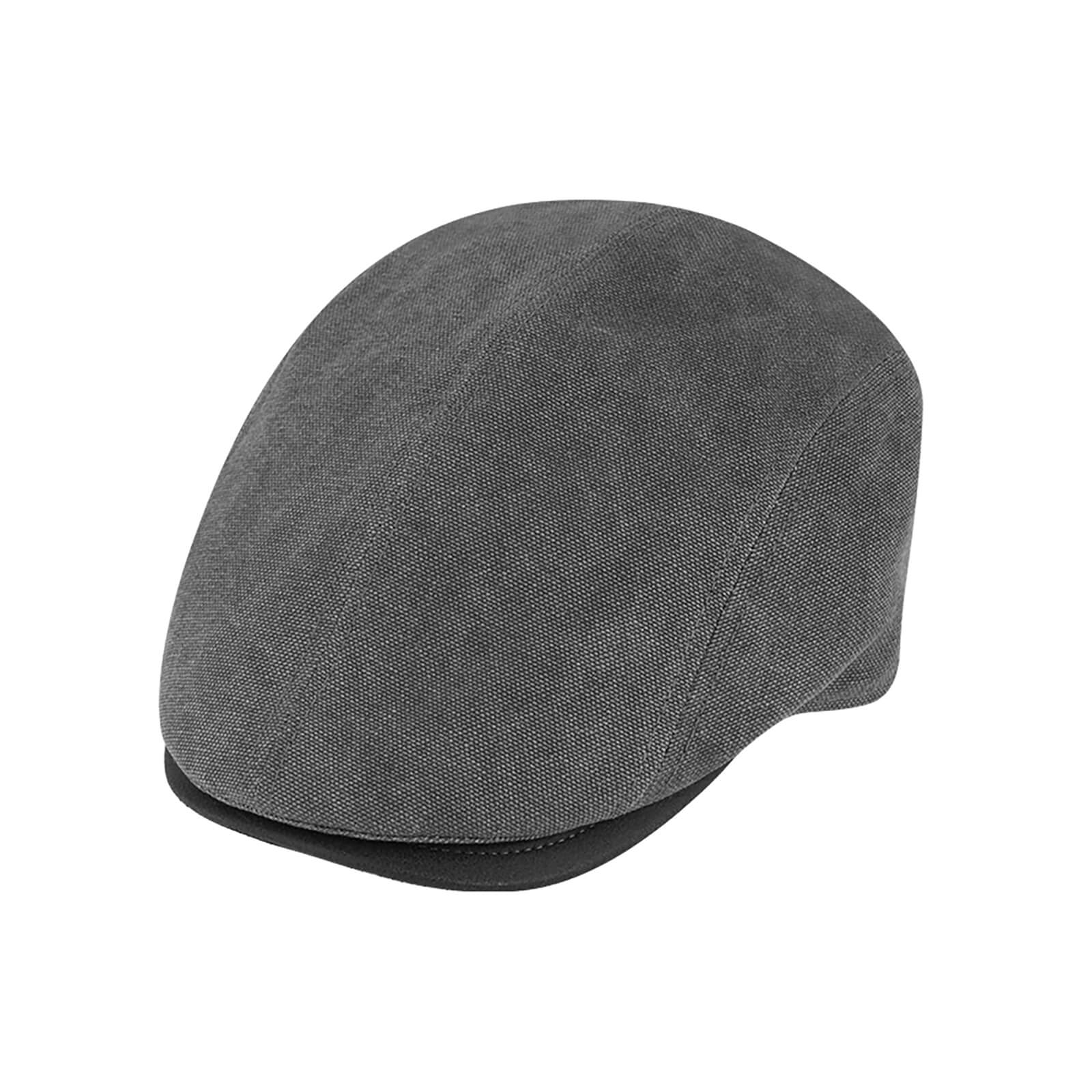 Fiebig Flatcap Canvas uni UV-Schutz Anthrazit