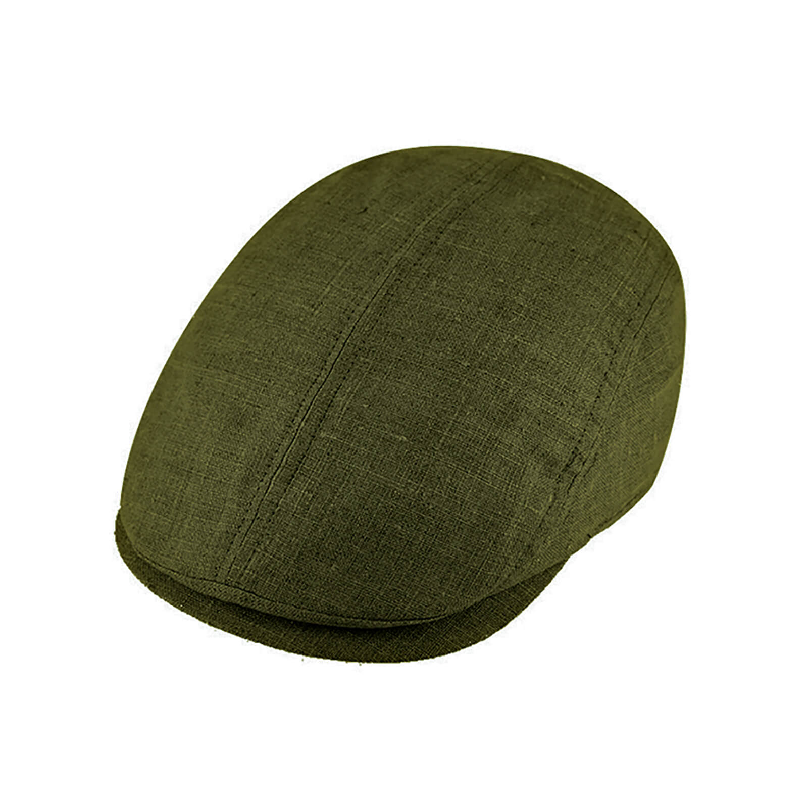 Fiebig Flatcap Leinen uni Oliv