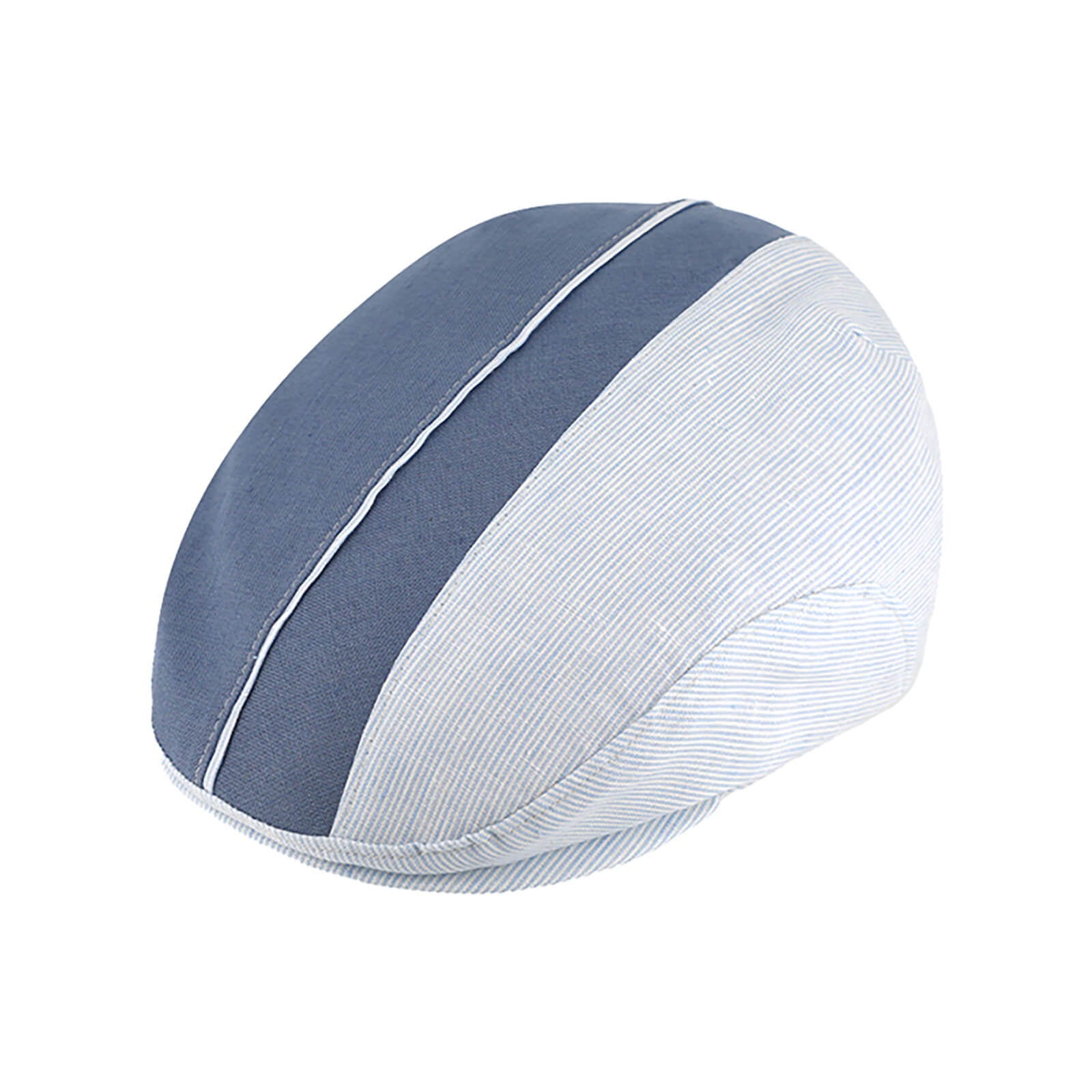 Fiebig Flatcap Leinen mit Detailnaht Jeansblau