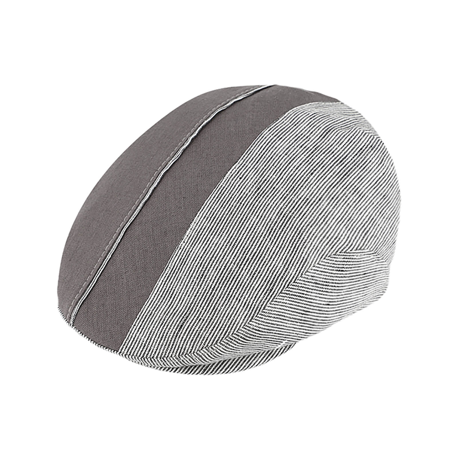 Fiebig Flatcap Leinen mit Detailnaht Hellgrau