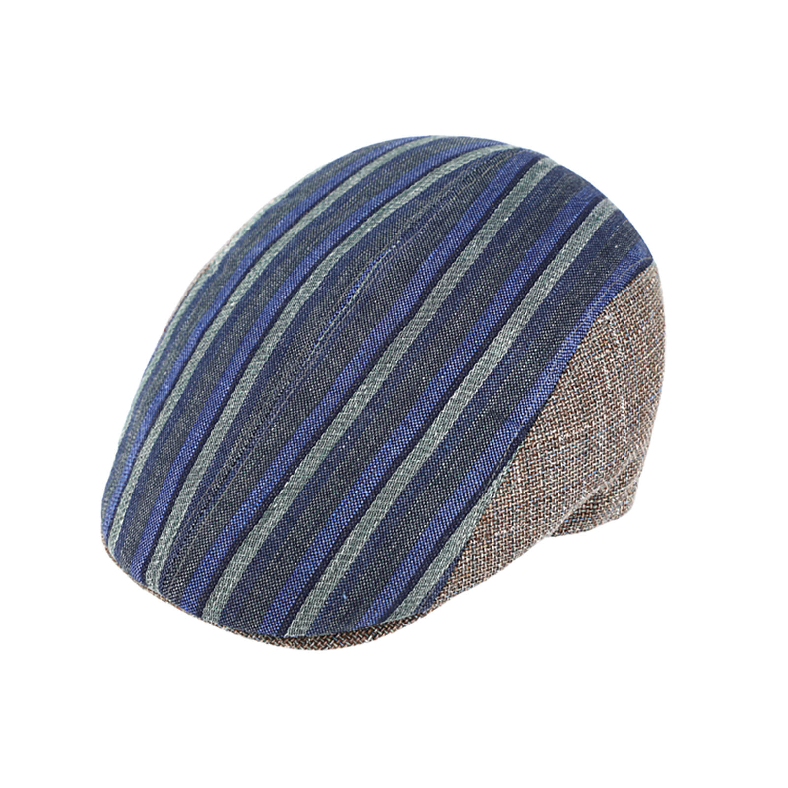 Fiebig Flatcap Leinen gestreift und meliert Menthol