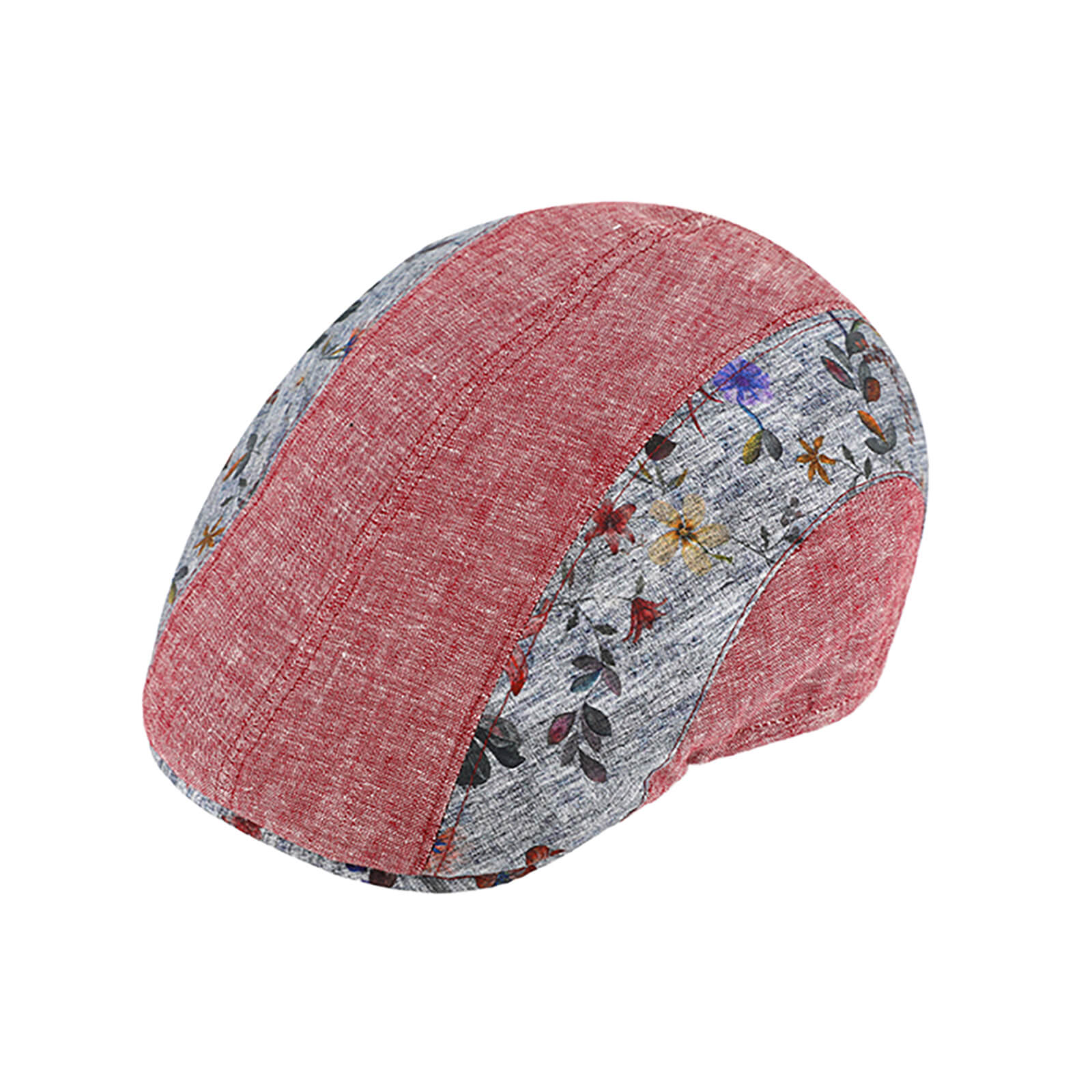 Fiebig Flatcap florale und uni Längspanel Bordeaux