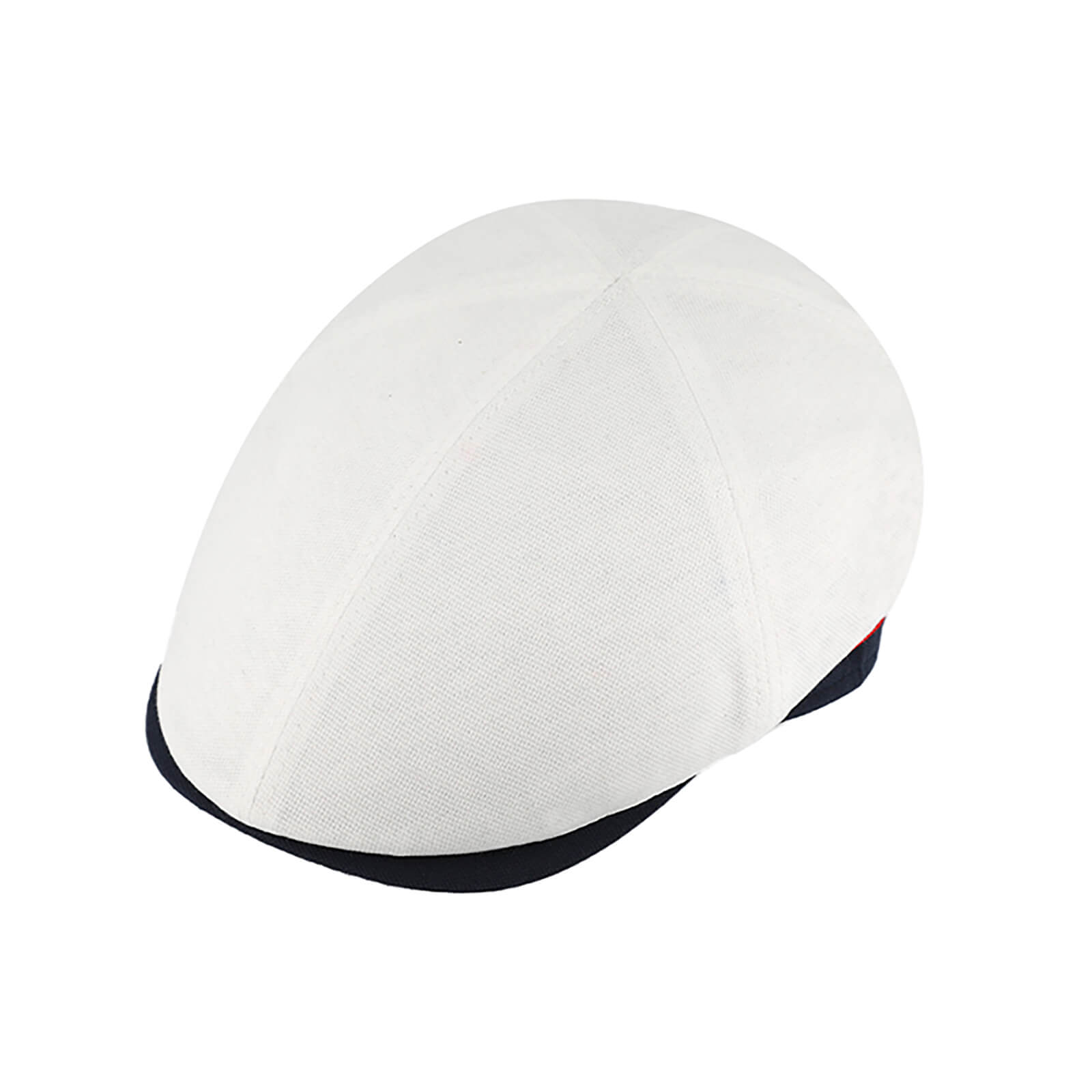 Fiebig 6-Panel Cap Baumwolle zweifarbig mit Steg Weiss