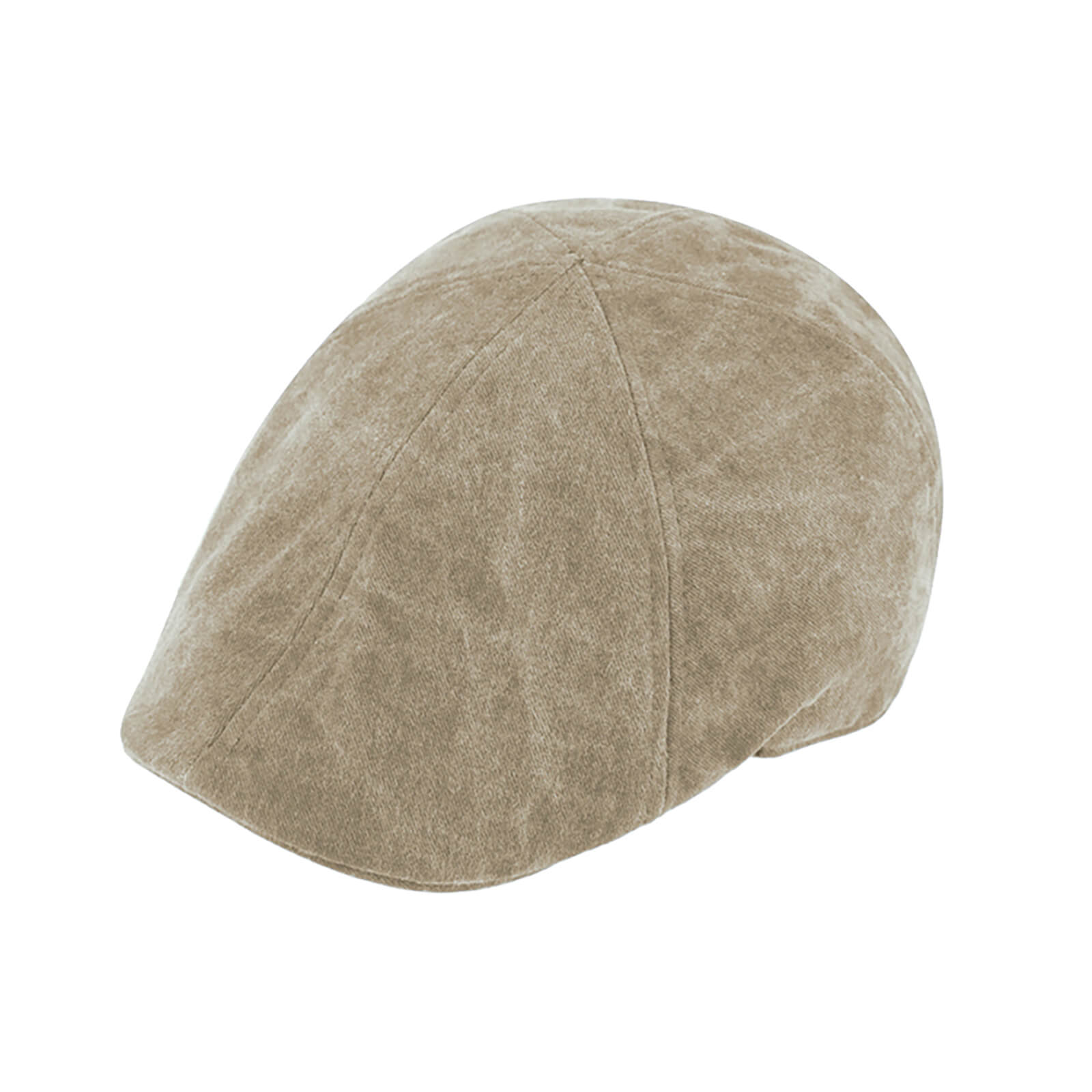 Fiebig 6-Panel Cap gewaschene Baumwolle uni UV Schutz Beige
