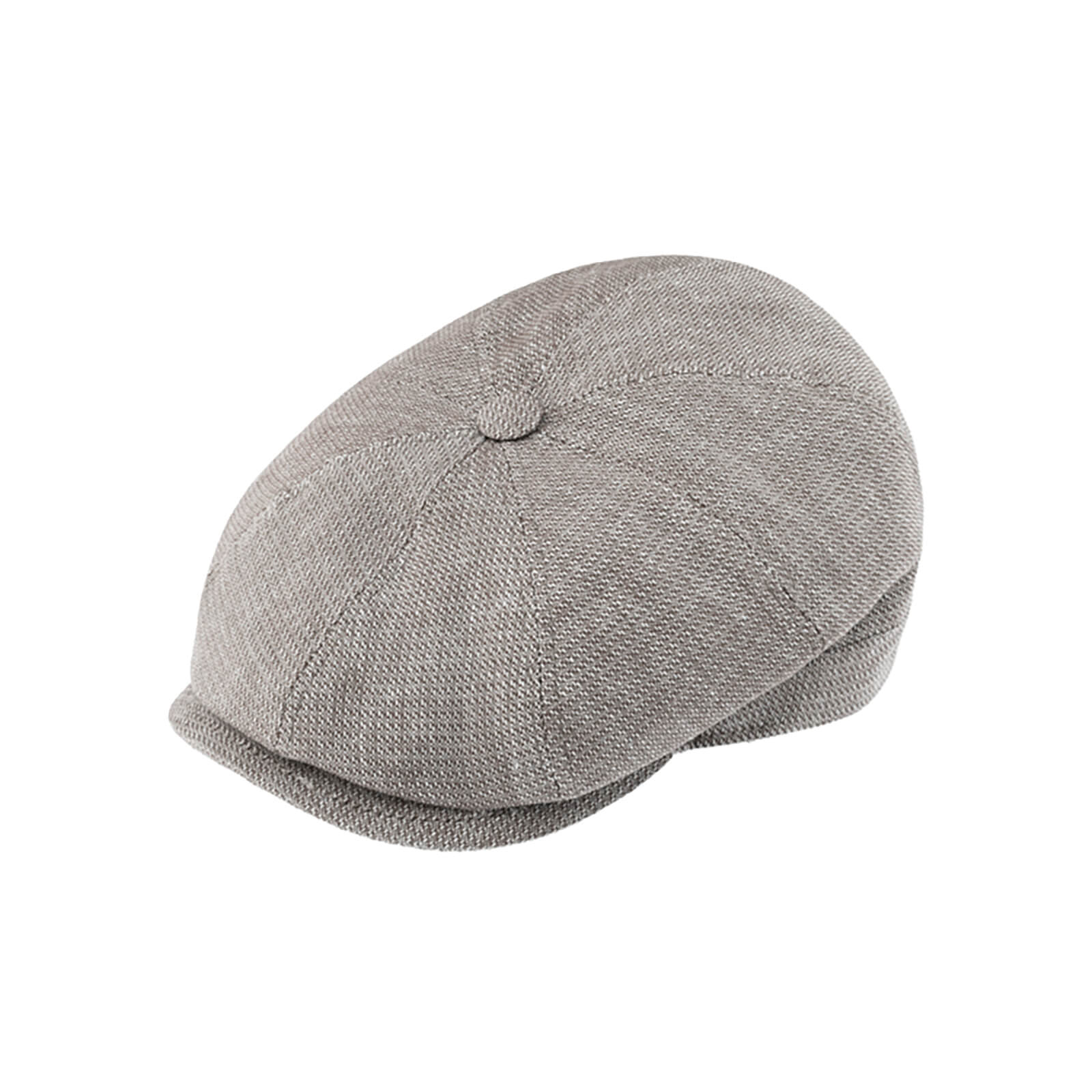 Fiebig 8-Panel Cap Leinen meliert mit Steg Beige