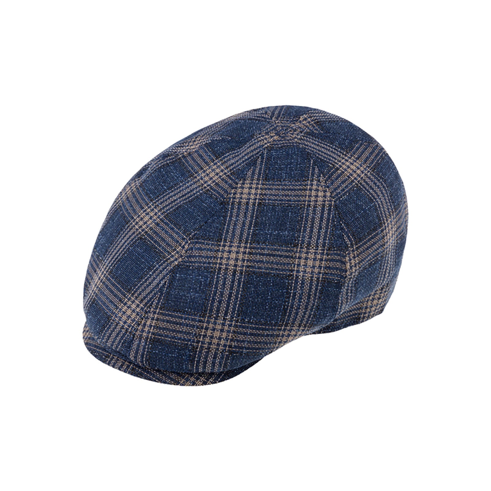 Fiebig 6-Panel Cap kariert Jeansblau