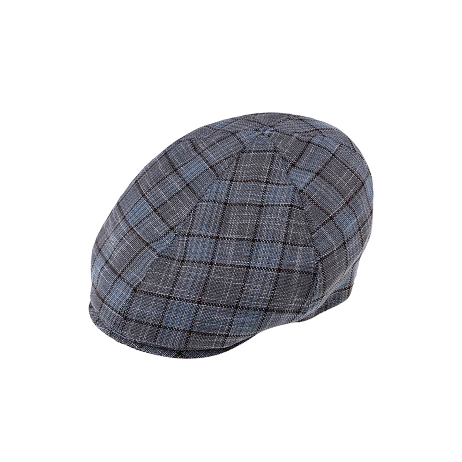 Fiebig 6-Panel Cap kariert Marineblau