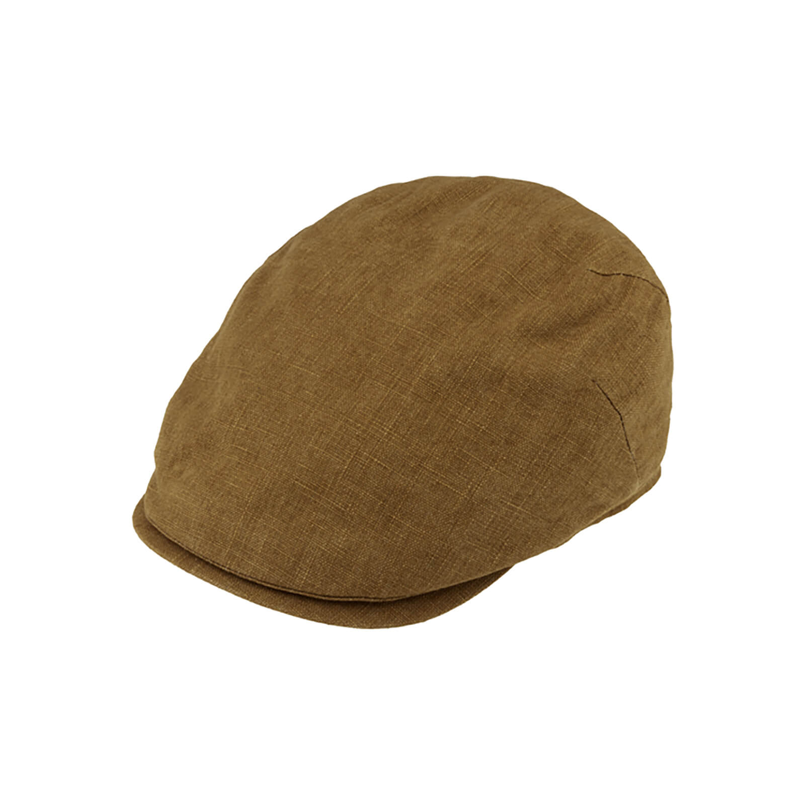 Fiebig Flatcap Leinen mit Steg UV-Schutz uni Zimt