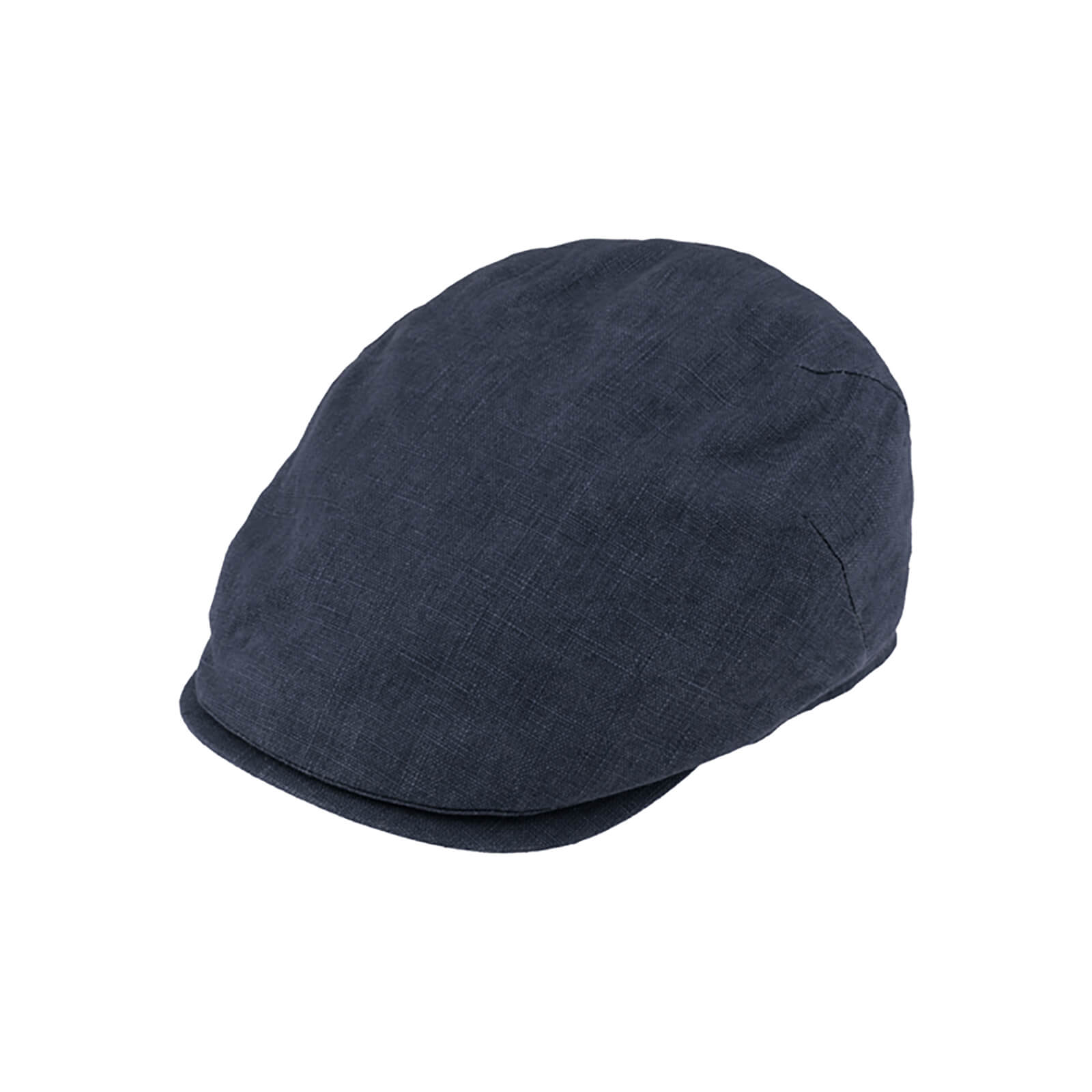 Fiebig Flatcap Leinen mit Steg UV-Schutz uni Marineblau