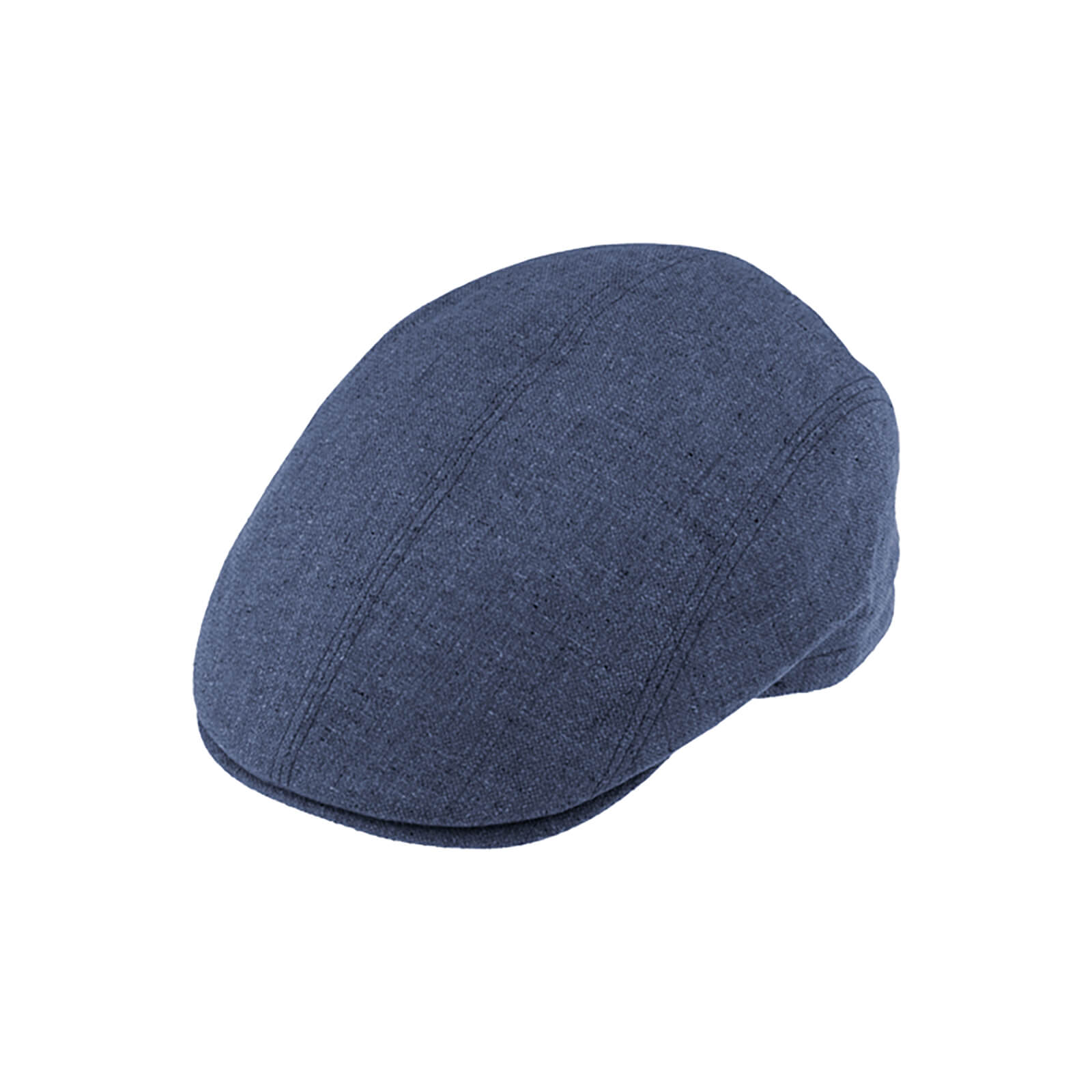 Fiebig Flatcap Seide mit Steg uni UV-Schutz Marineblau