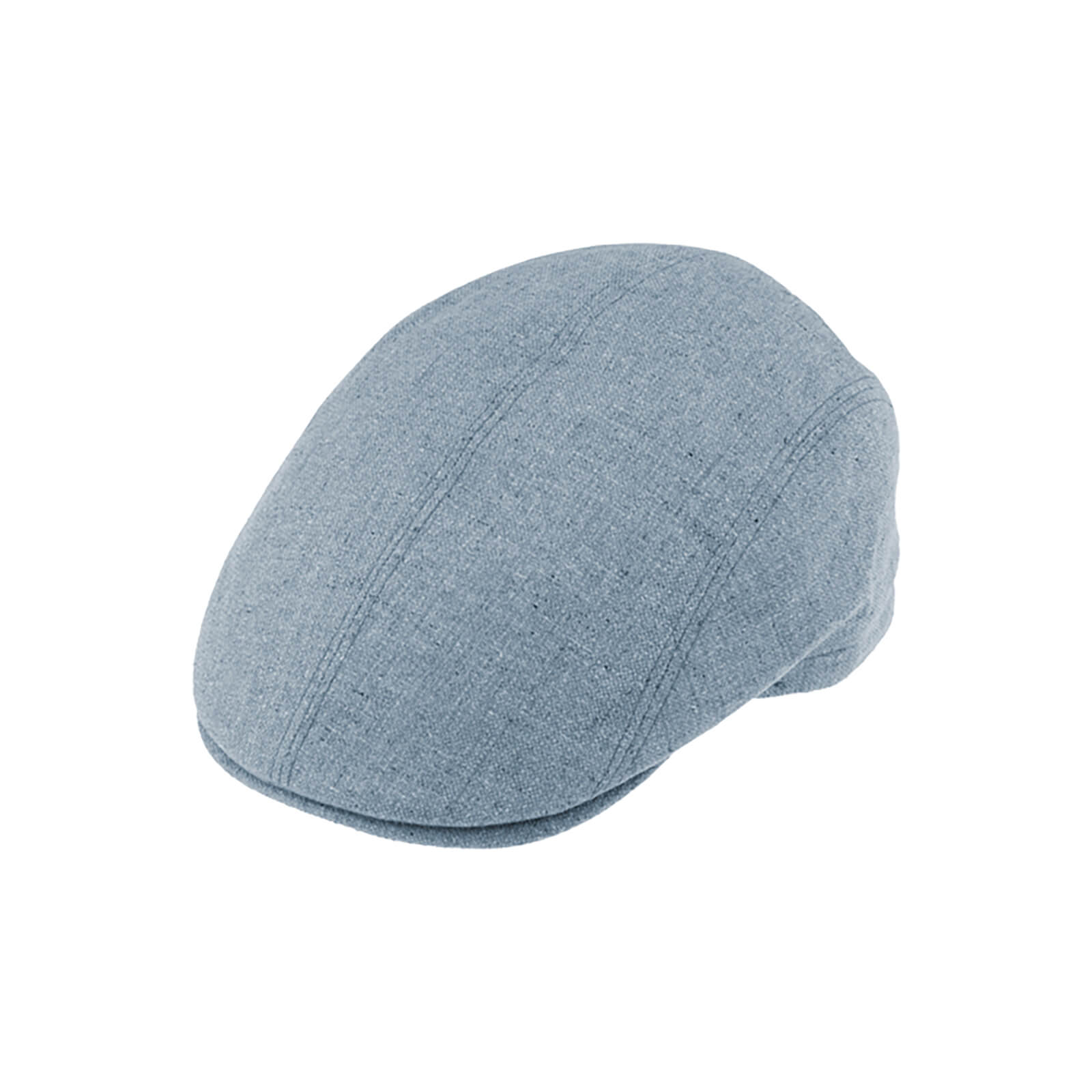 Fiebig Flatcap Seide mit Steg uni UV-Schutz Graublau
