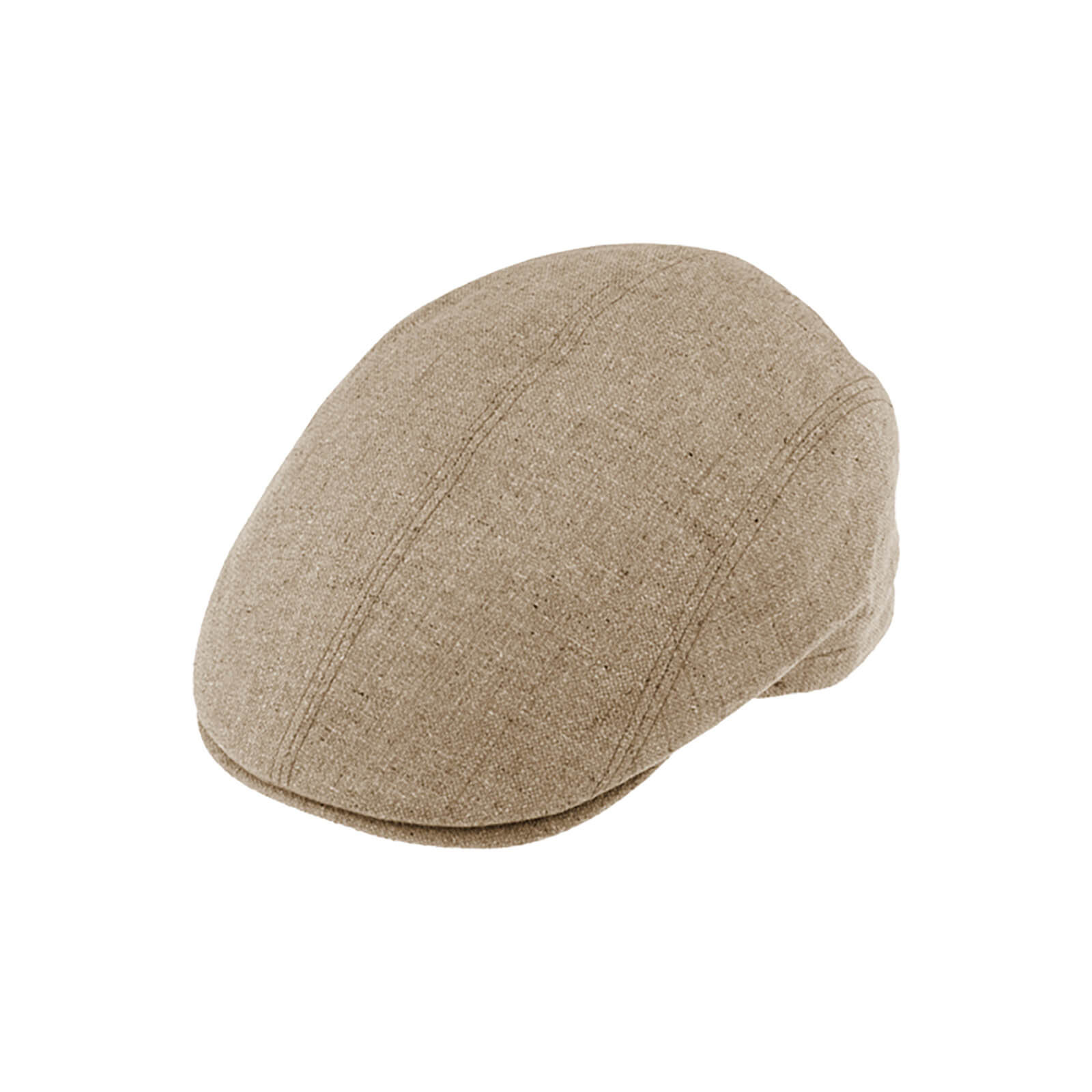 Fiebig Flatcap Seide mit Steg uni UV-Schutz Camel