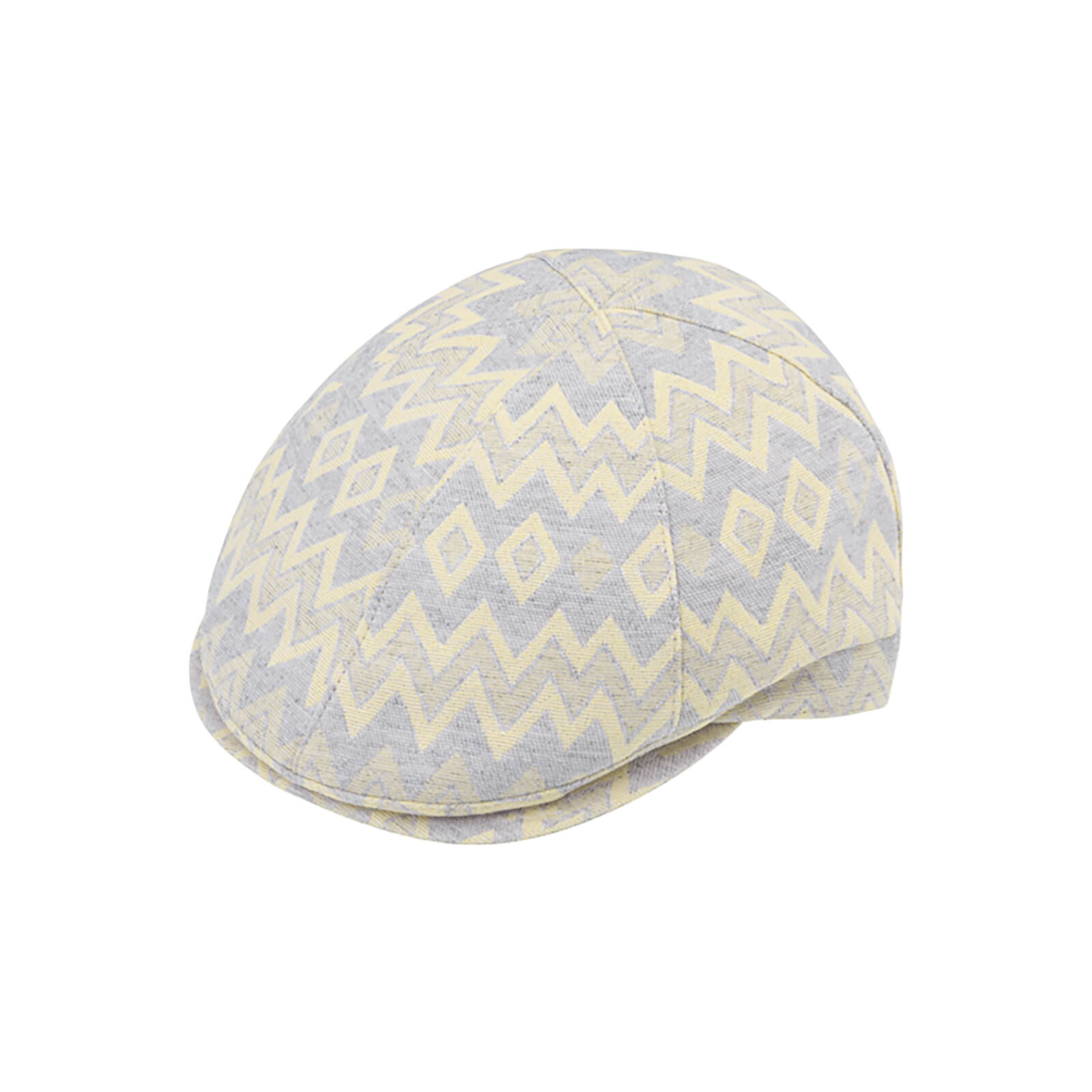 Fiebig Flatcap Zickzackmuster UV-Schutz Vanille