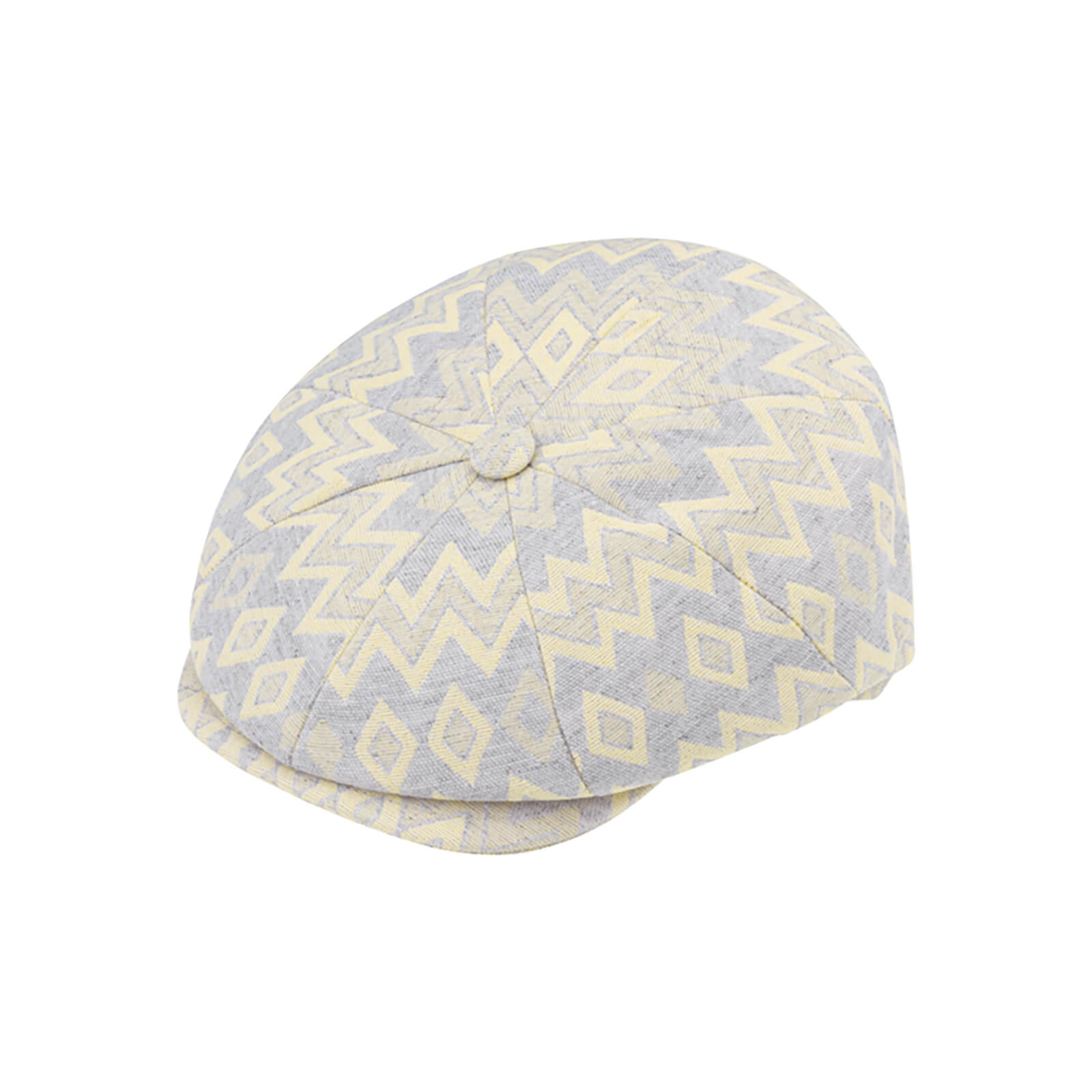 Fiebig 8-Panel Cap Zickzackmuster UV-Schutz Vanille