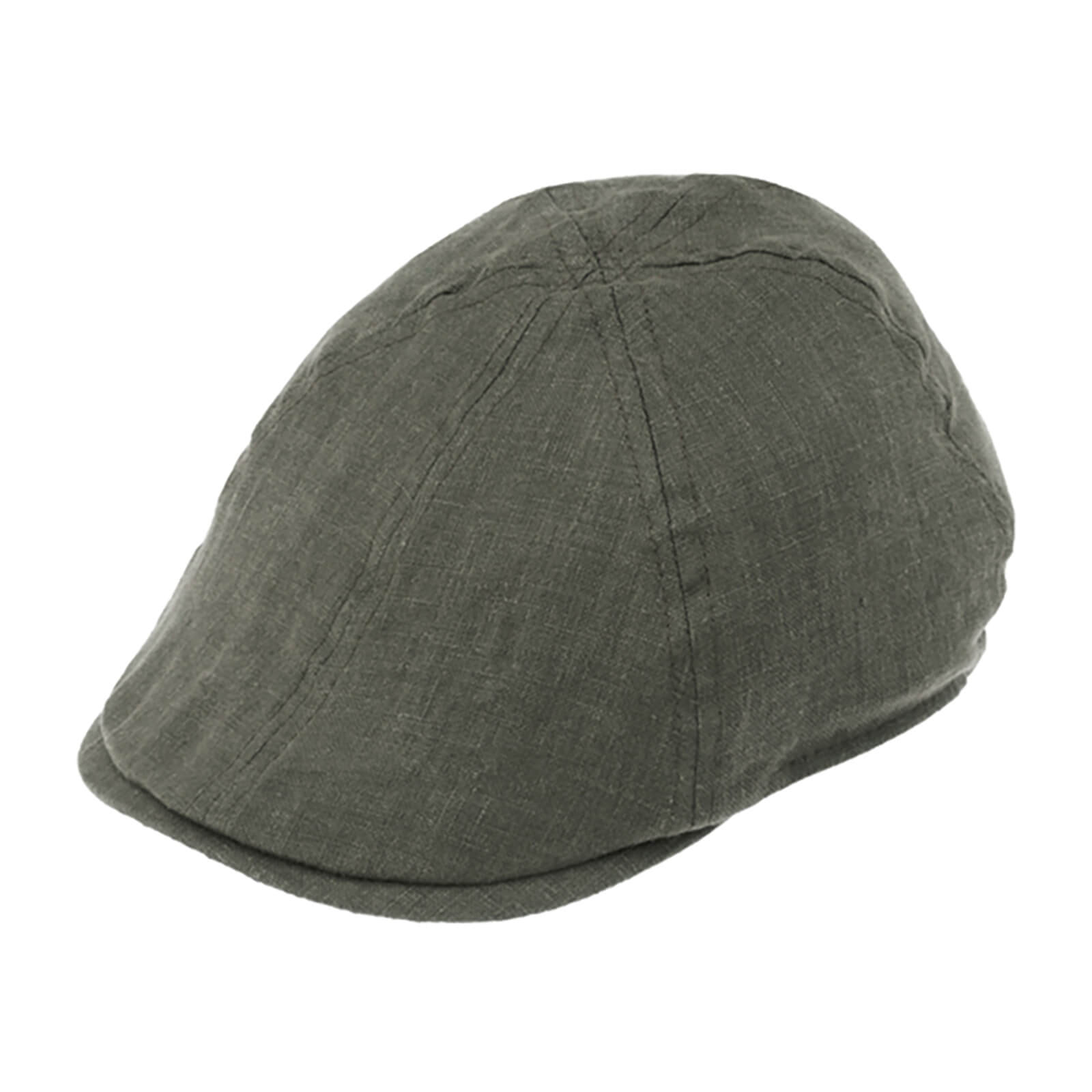 Fiebig Flatcap Leinen uni Oliv