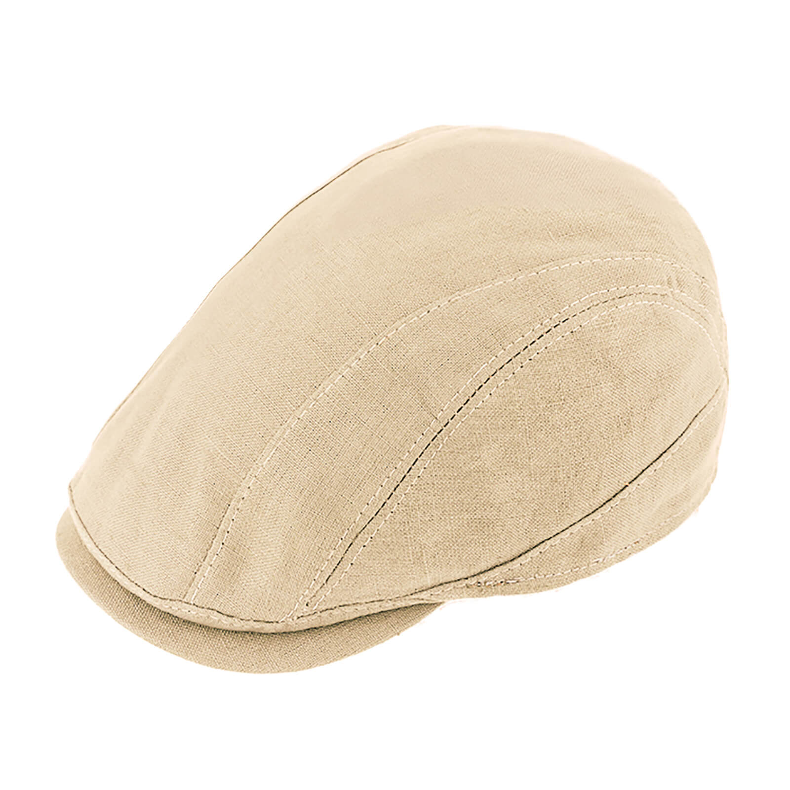 Fiebig Flatcap Irish Linen uni UV-Schutz Beige