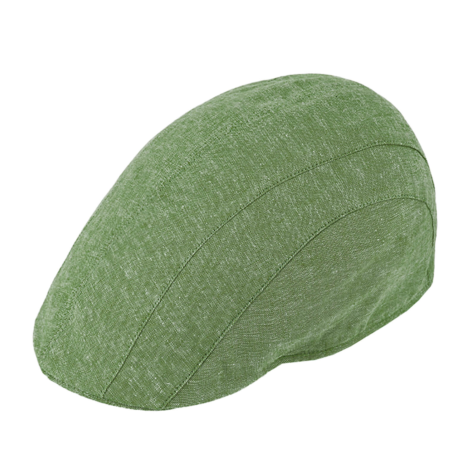 Fiebig Flatcap Leinen meliert uni Khaki