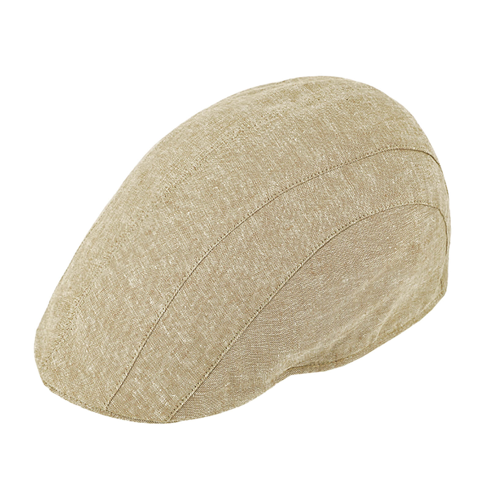 Fiebig Flatcap Leinen meliert uni Beige
