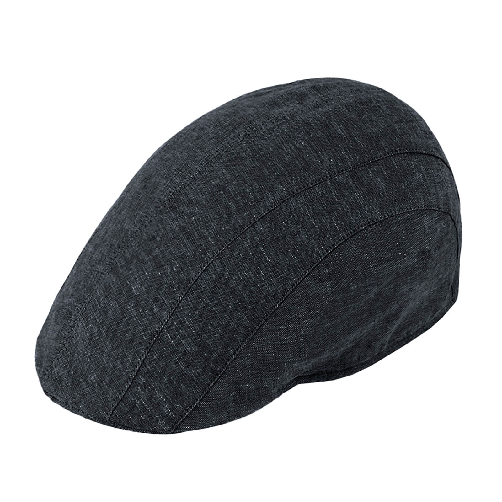 Fiebig Flatcap Leinen meliert uni Anthrazit