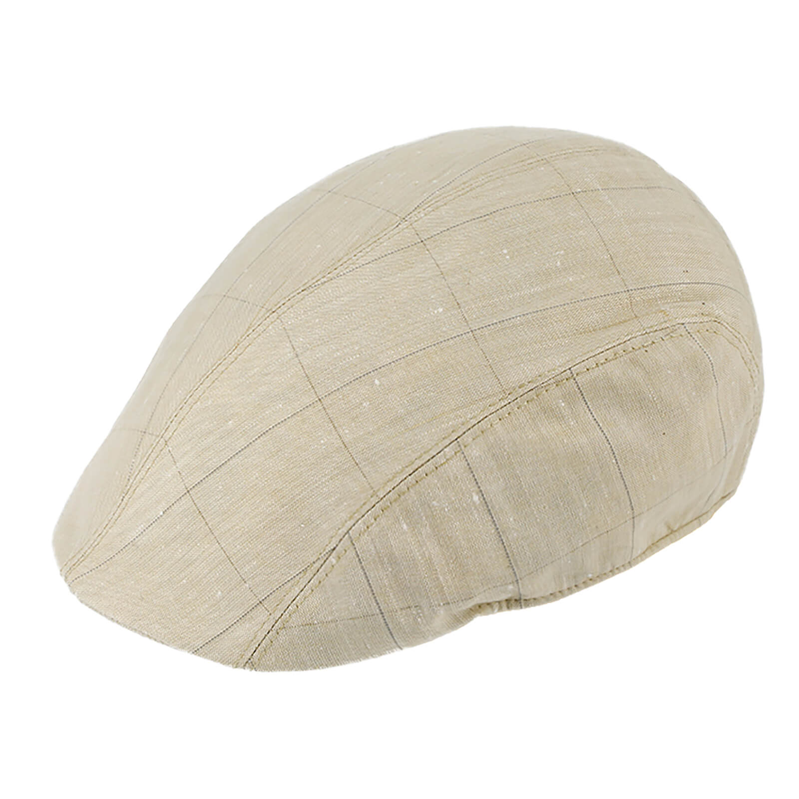 Fiebig Flatcap feine Karolinien Beige