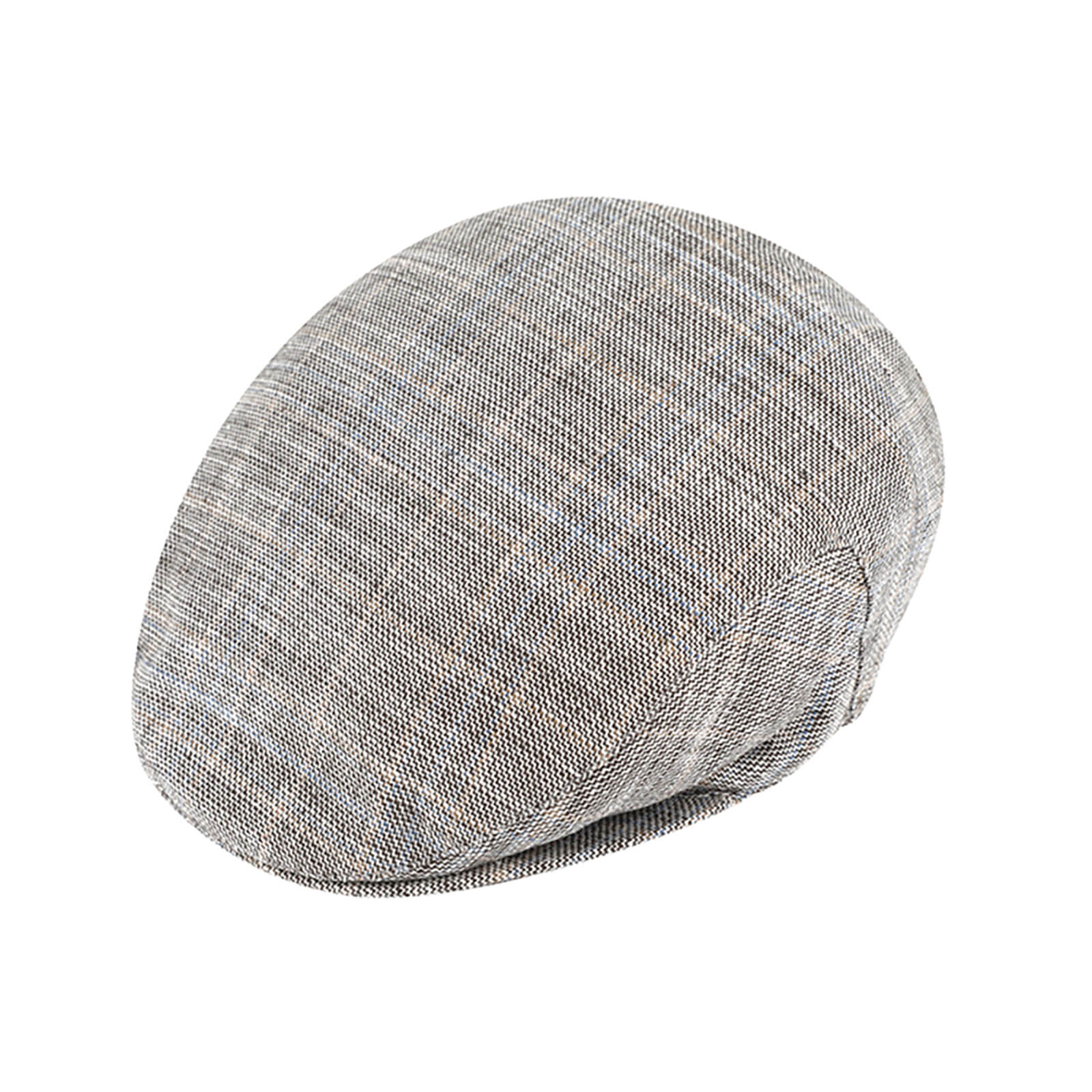 Fiebig Flatcap Leinen Karomuster Hellgrau