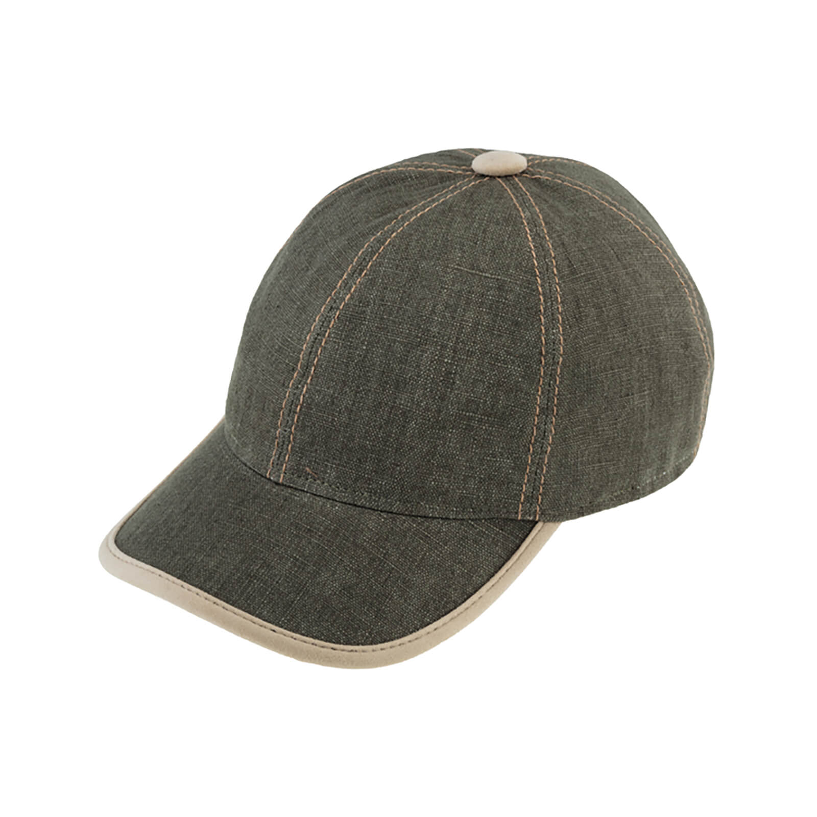 Fiebig Baseballcap 6-Panel Leinen melange UV-Schutz Oliv