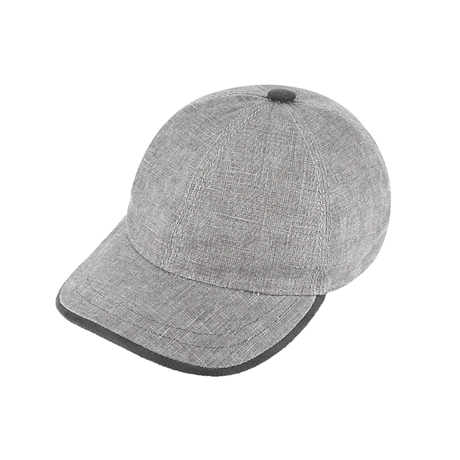 Fiebig Baseballcap 6-Panel Leinen melange UV-Schutz Hellgrau