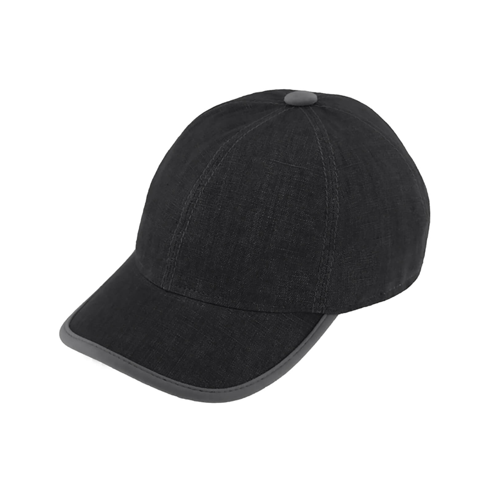 Fiebig Baseballcap 6-Panel Leinen melange UV-Schutz Schwarz