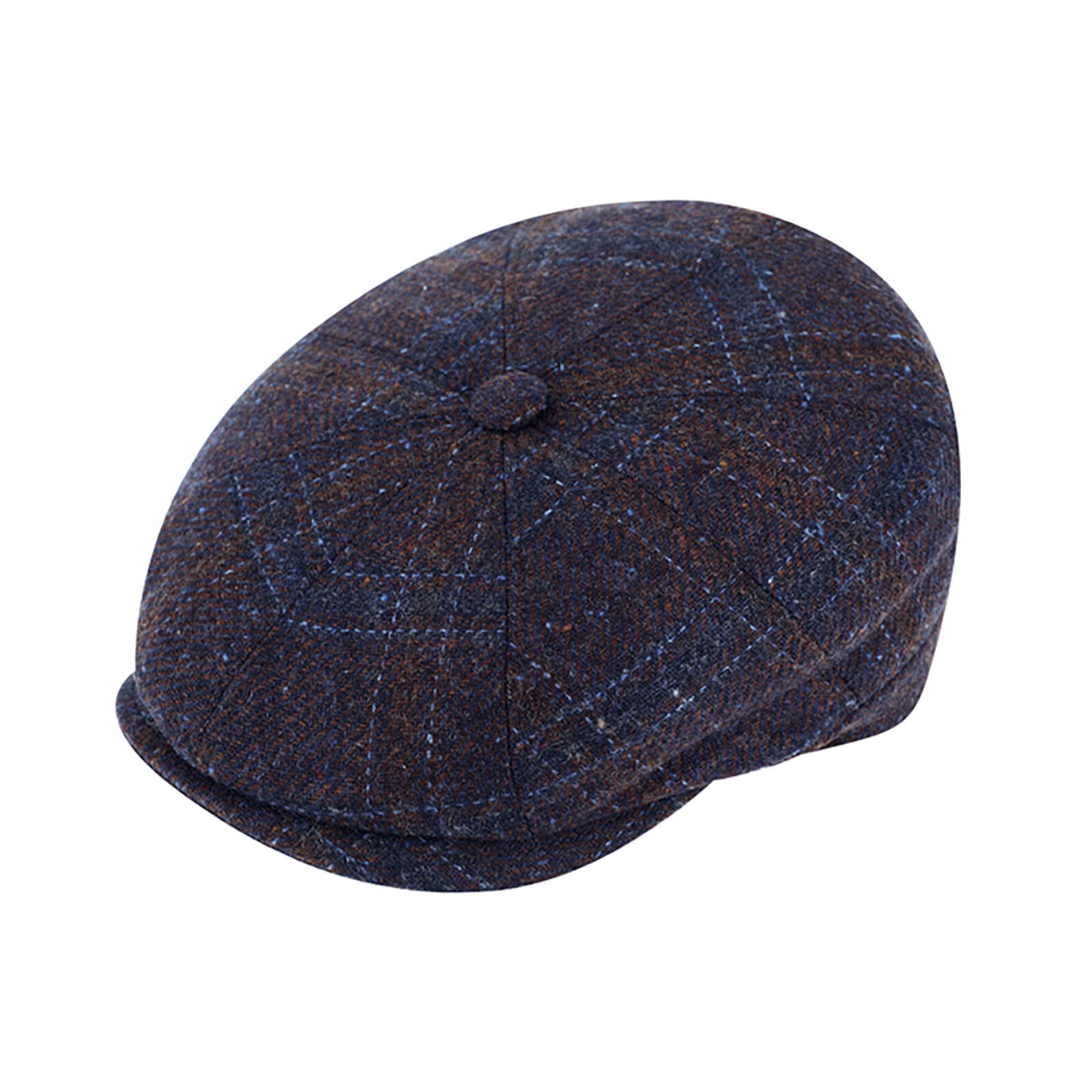 Fiebig 8-Panel Cap gemustert mit Steg Marineblau