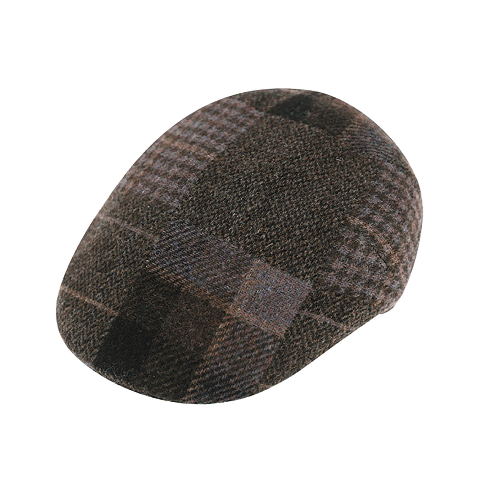 Fiebig Flatcap Wolle Patchwork Braun