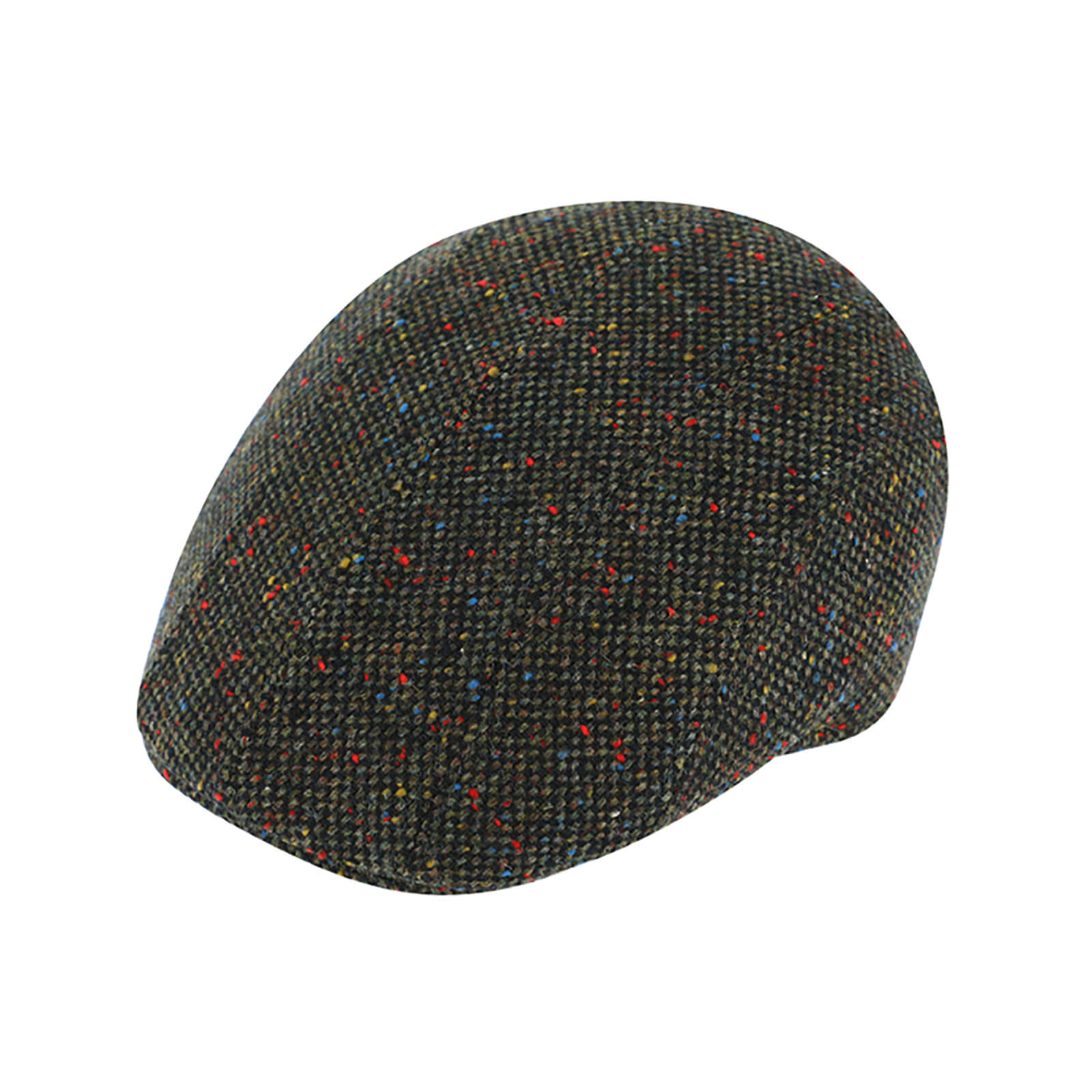 Fiebig Flatcap Schurwolle gemustert Oliv