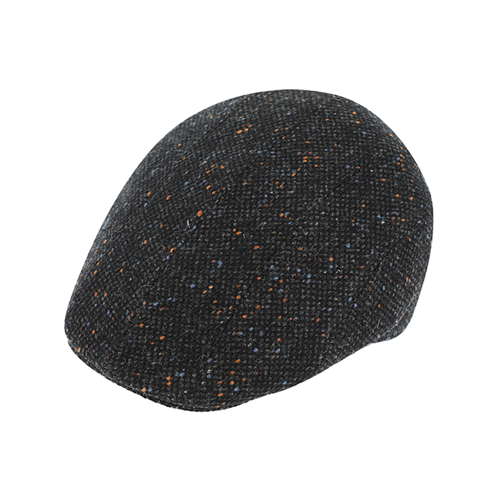 Fiebig Flatcap Schurwolle gemustert Schwarz