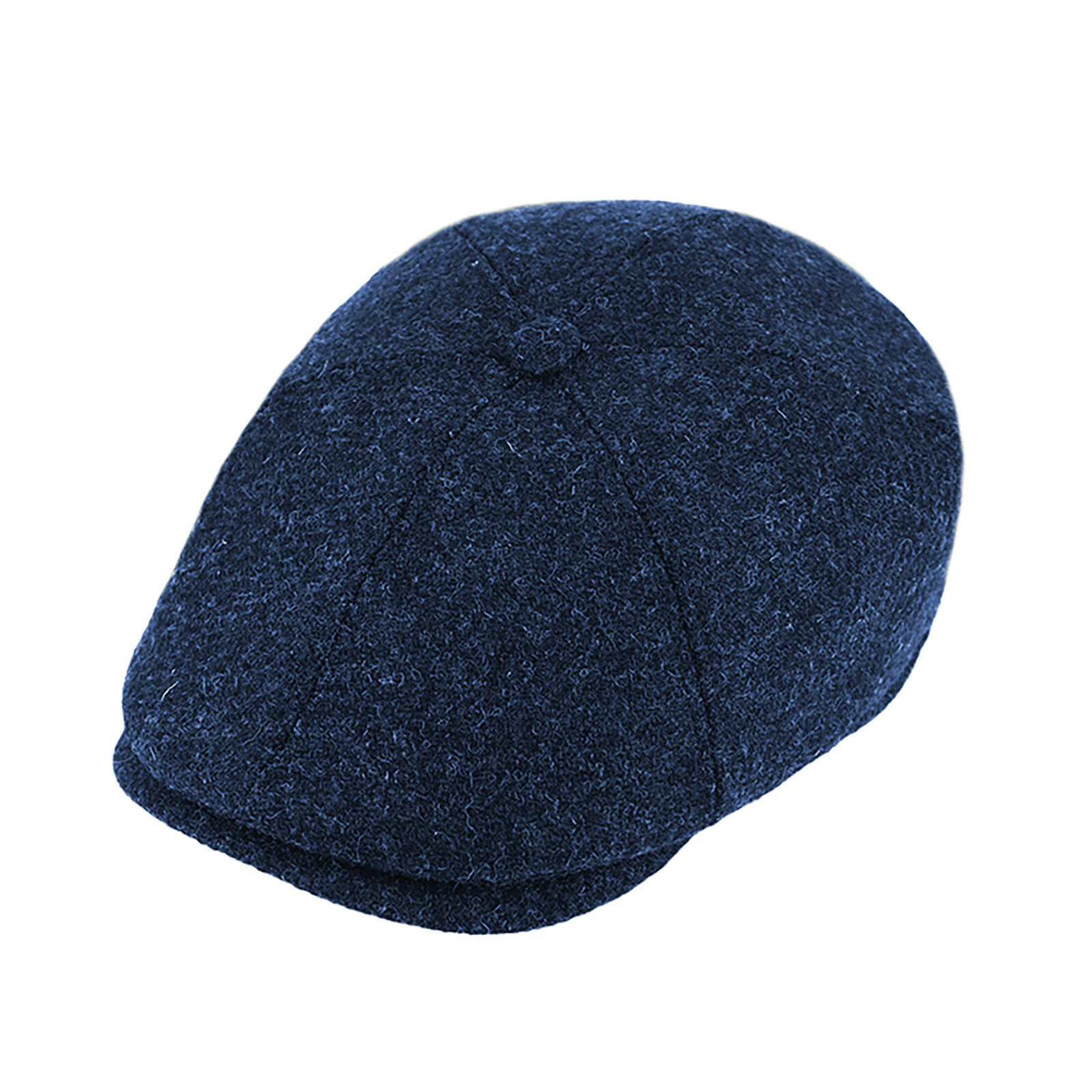 Fiebig 6-Panel Cap Harris Tweed uni Marineblau