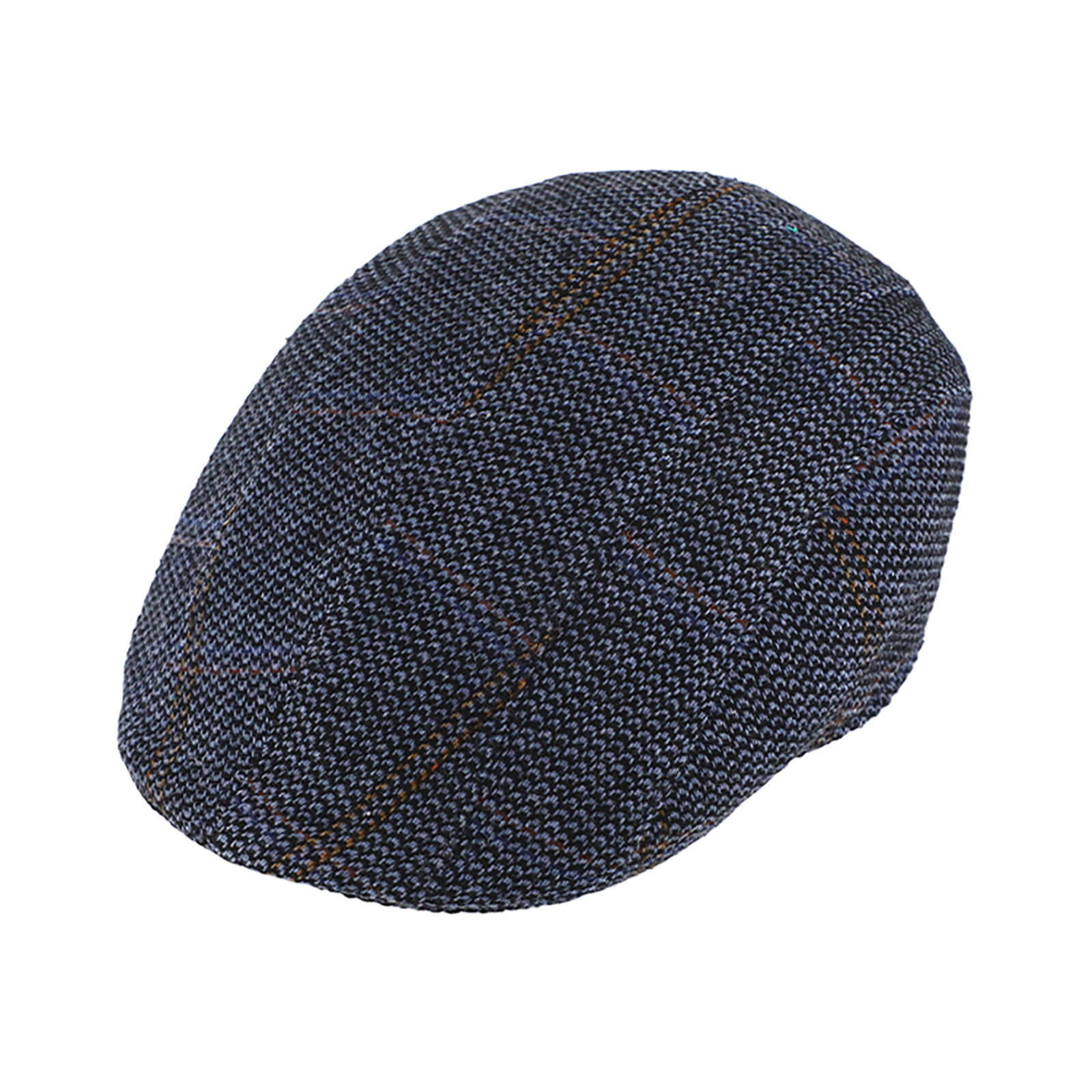 Fiebig Flatcap Längspanel meliert Marineblau