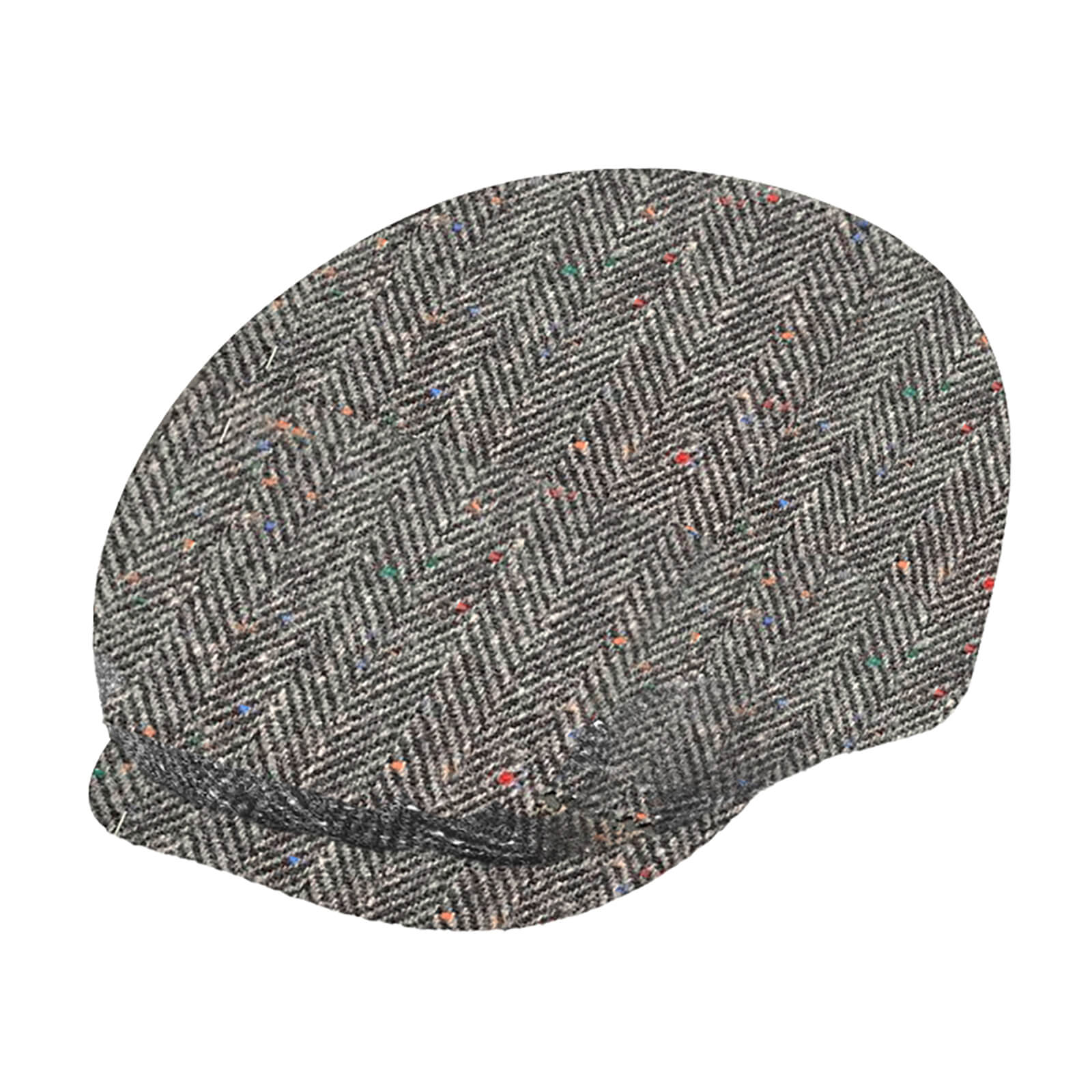 Fiebig Flatcap Wolle Fischgrät Anthrazit